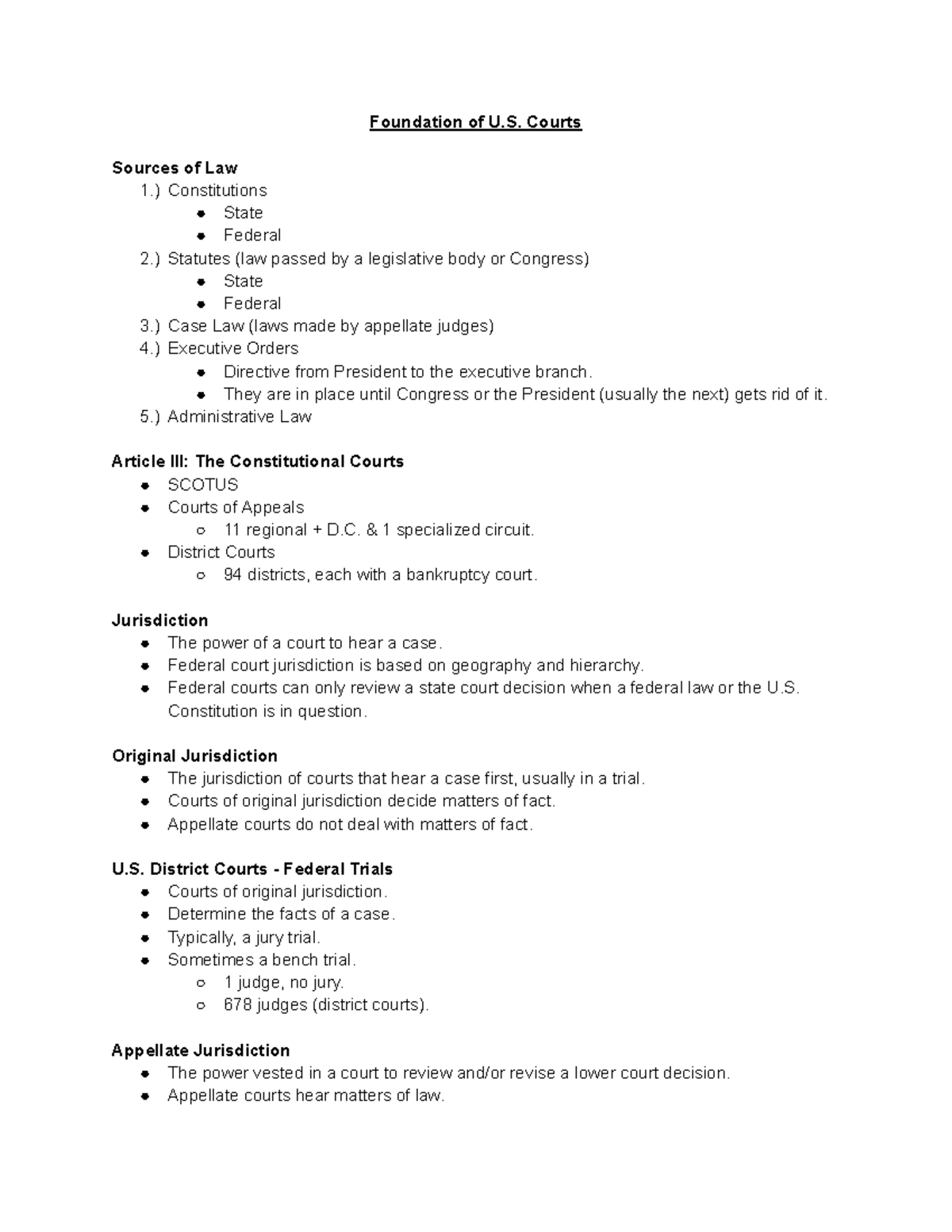 Constitutional Law I Notes - Fall 2025 - Key Concepts and Cases - Studocu