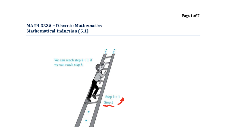 MATH Discrete Mathematics: Understanding Mathematical Induction - Studocu