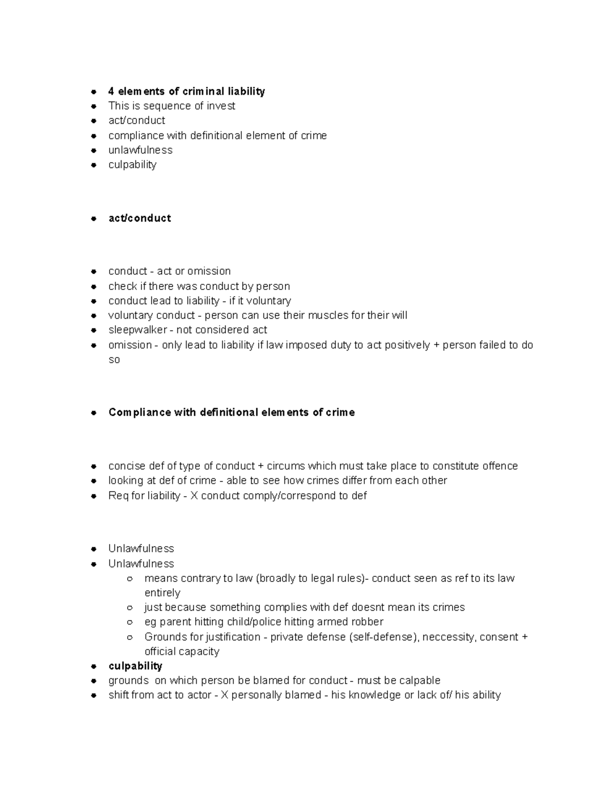 Crw 2601 ch 1 - Crw 2601 ch 1 - Summary General Principles of Criminal ...