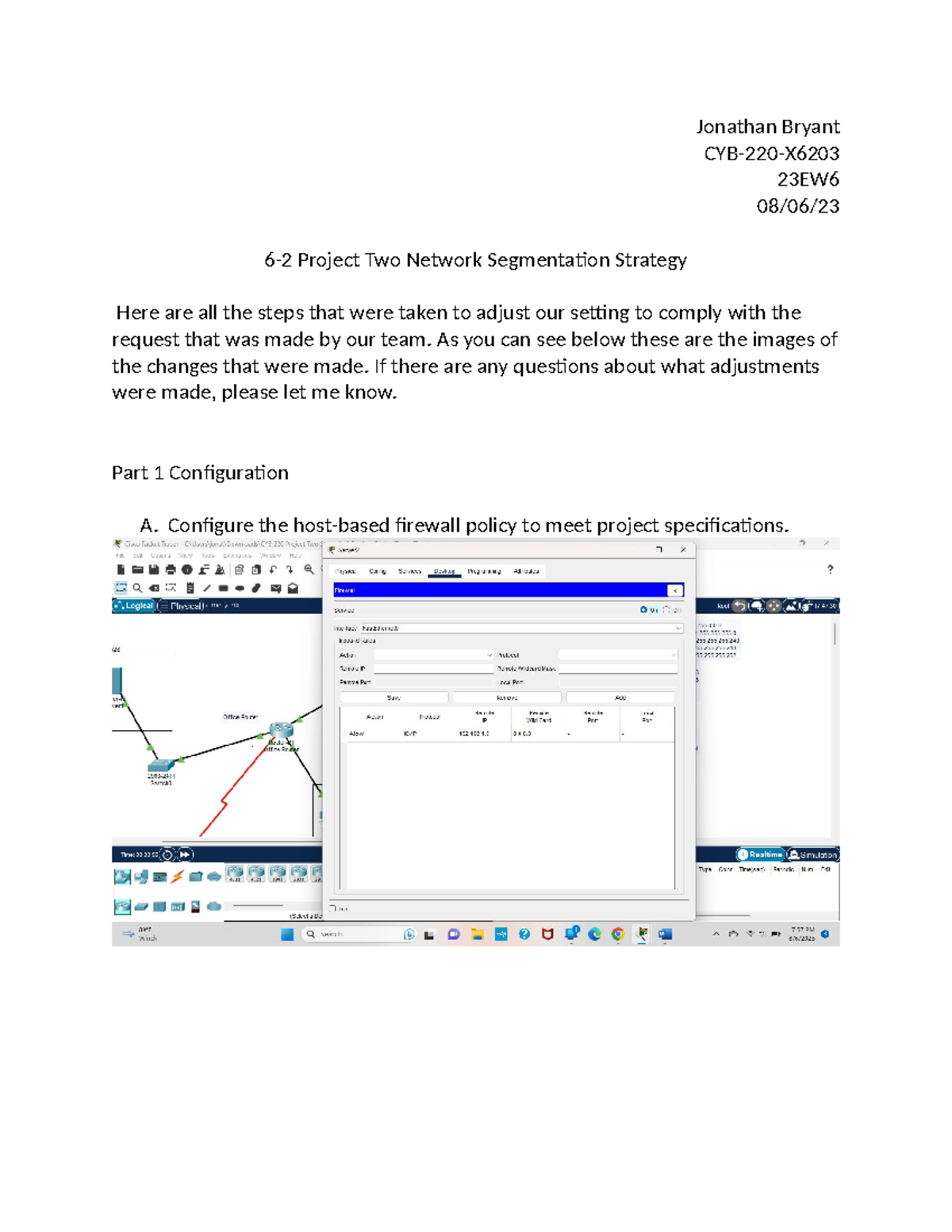 6-2 CYB-220 Project Two: Network Segmentation Strategy Overview - Studocu