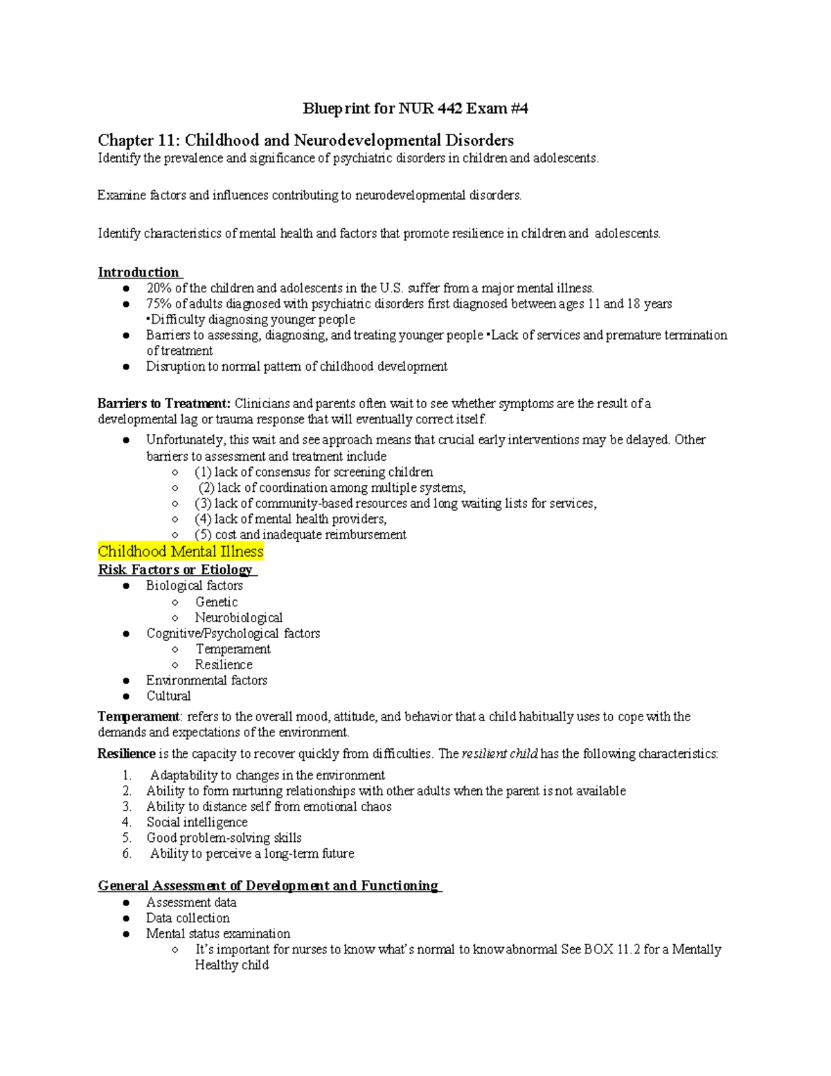 Blue Print for exam 4(2) 2 - Blueprint for NUR 442 Exam Chapter 11 ...