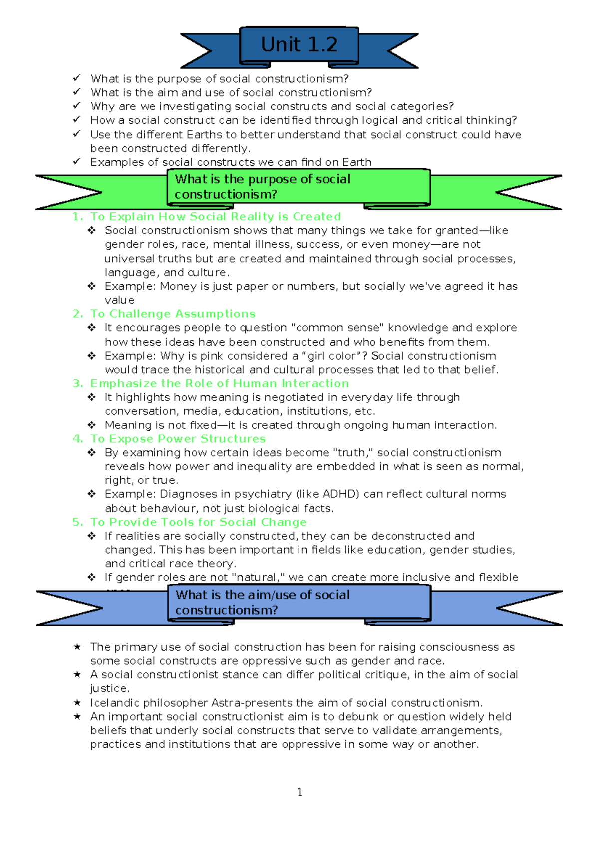 Constructionism Examples