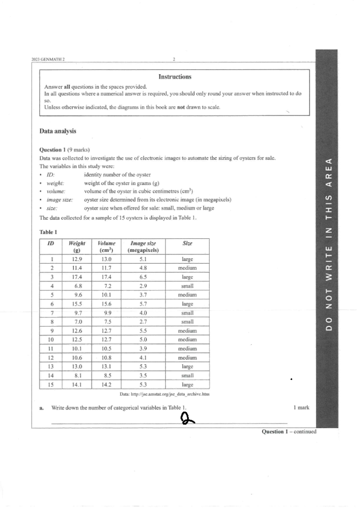 2023 GENMATH 2 Data Analysis and Variable Types Guide - Studocu