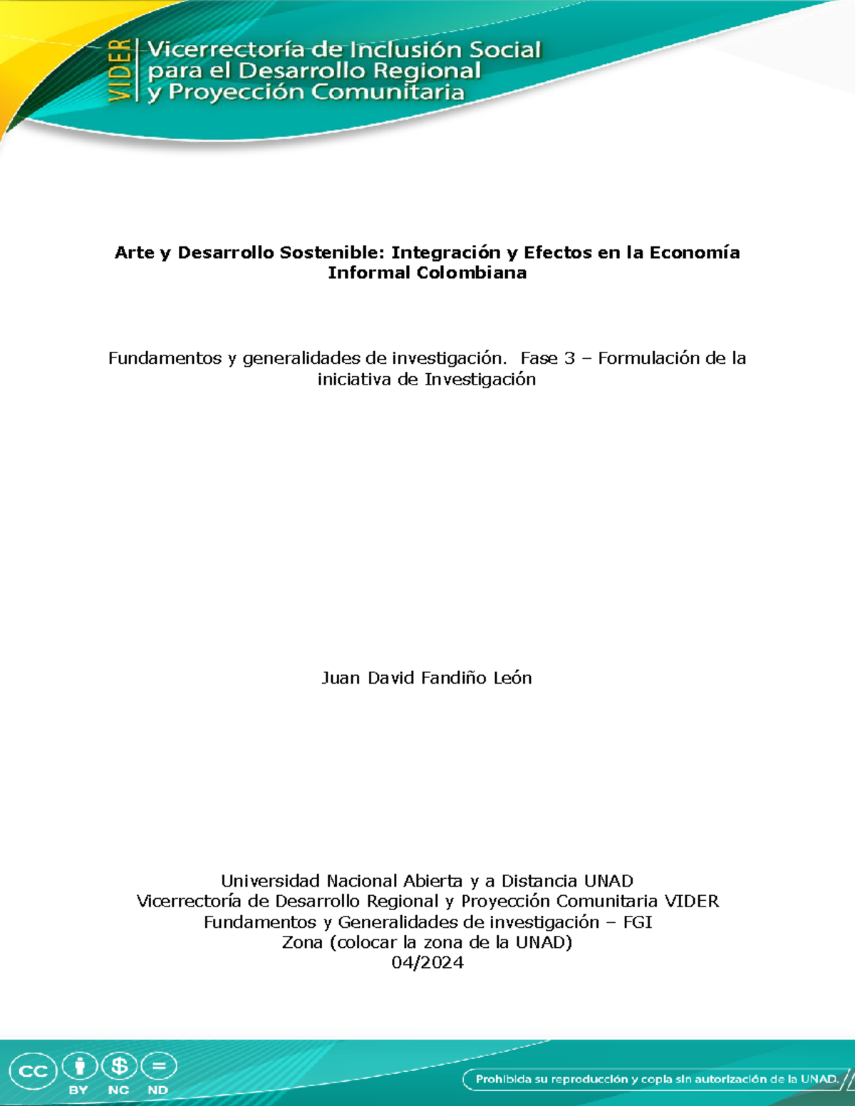 Fase 3 - Propuesta de Investigación: Arte y Economía Informal en ...