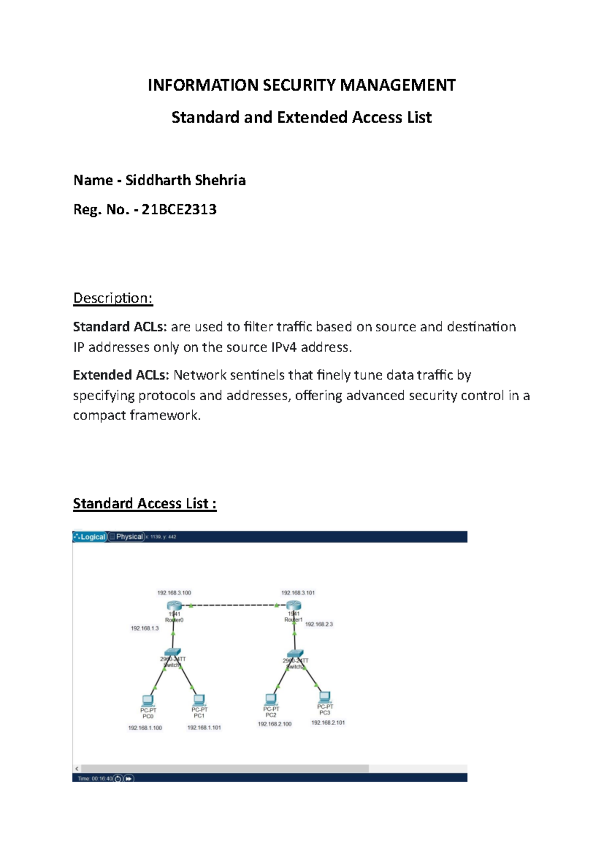 As1 ISM - INFORMATION SECURITY MANAGEMENT Standard and Extended Access ...