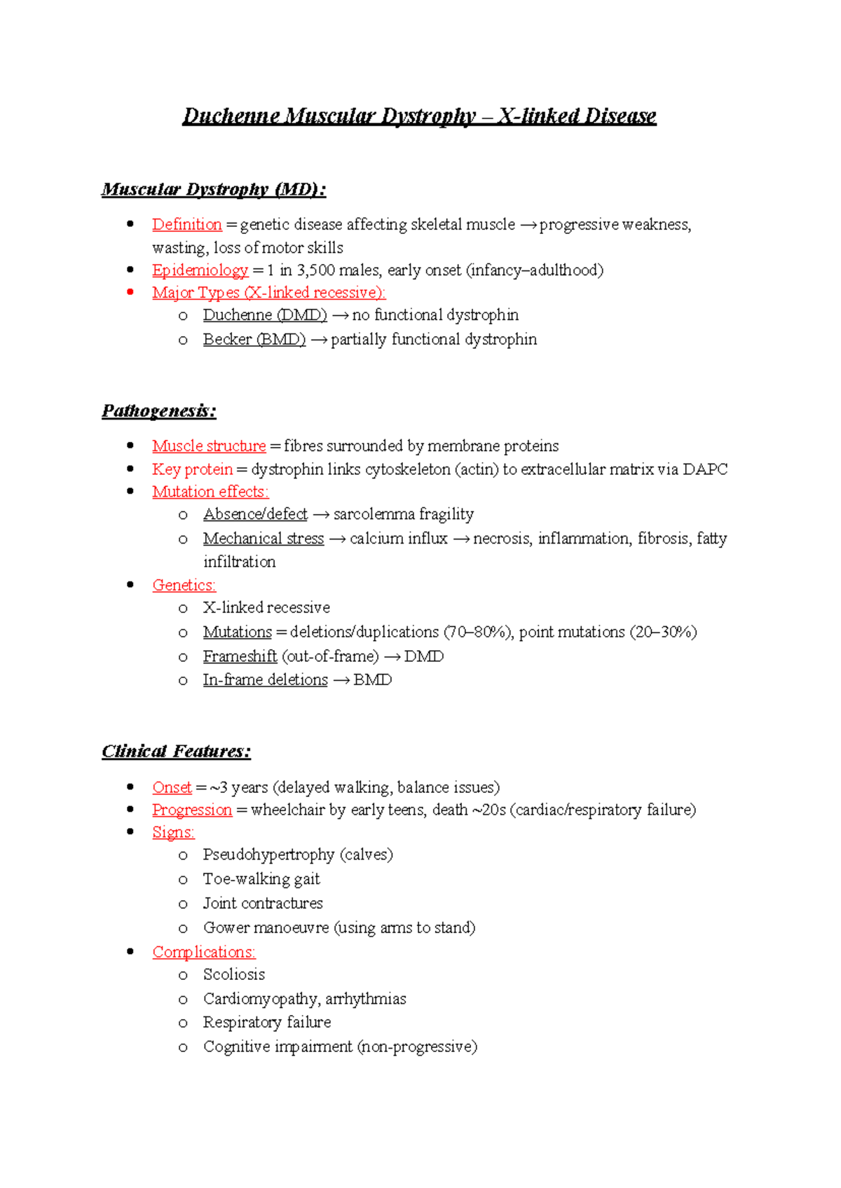 Duchenne Muscular Dystrophy (DMD) - Overview and Management Strategies ...