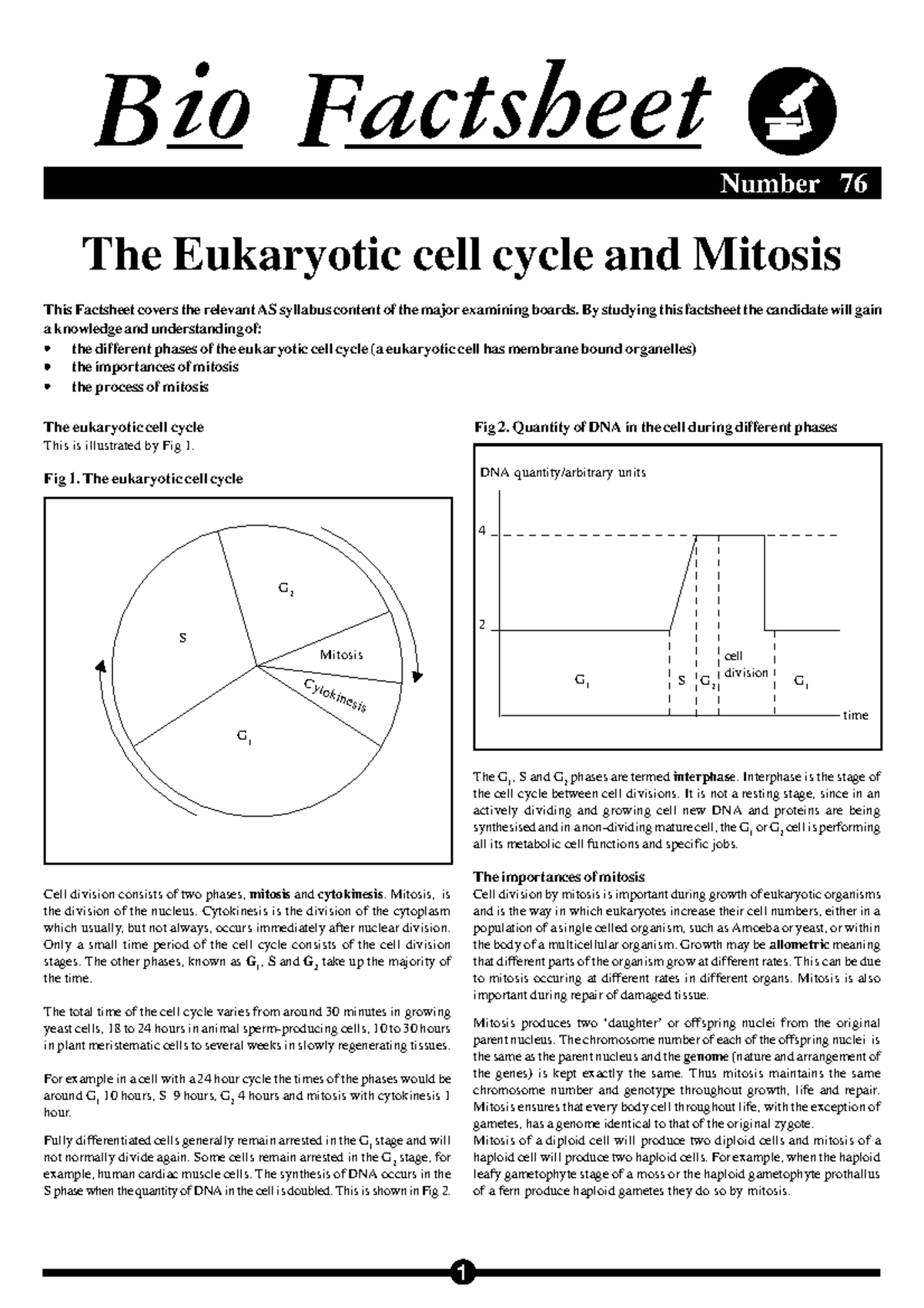 Biology 101: Mitosis Cheat Sheet and Eukaryotic Cell Cycle Overview ...