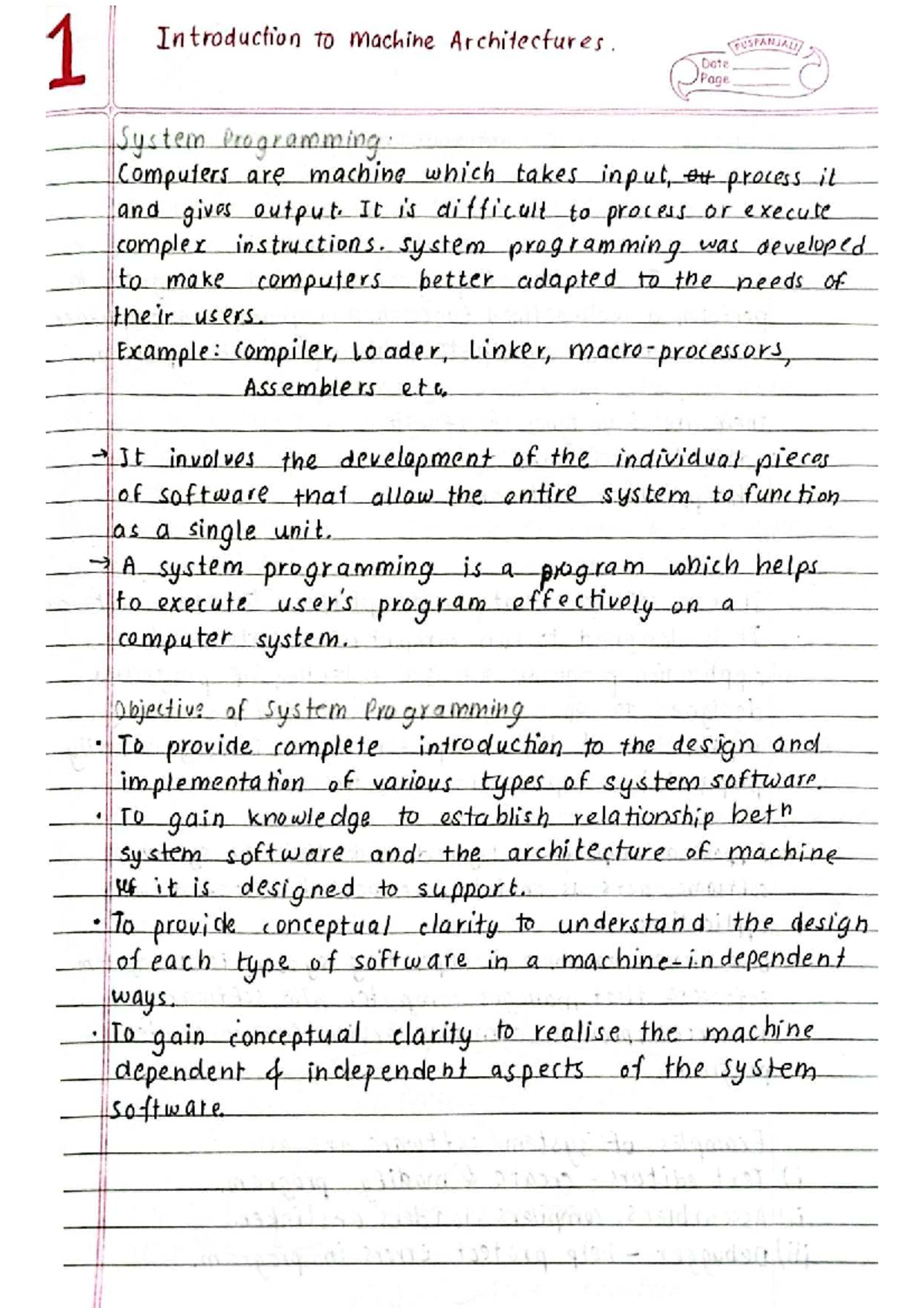 System Programming Notes: Introduction to Machine Architectures ...