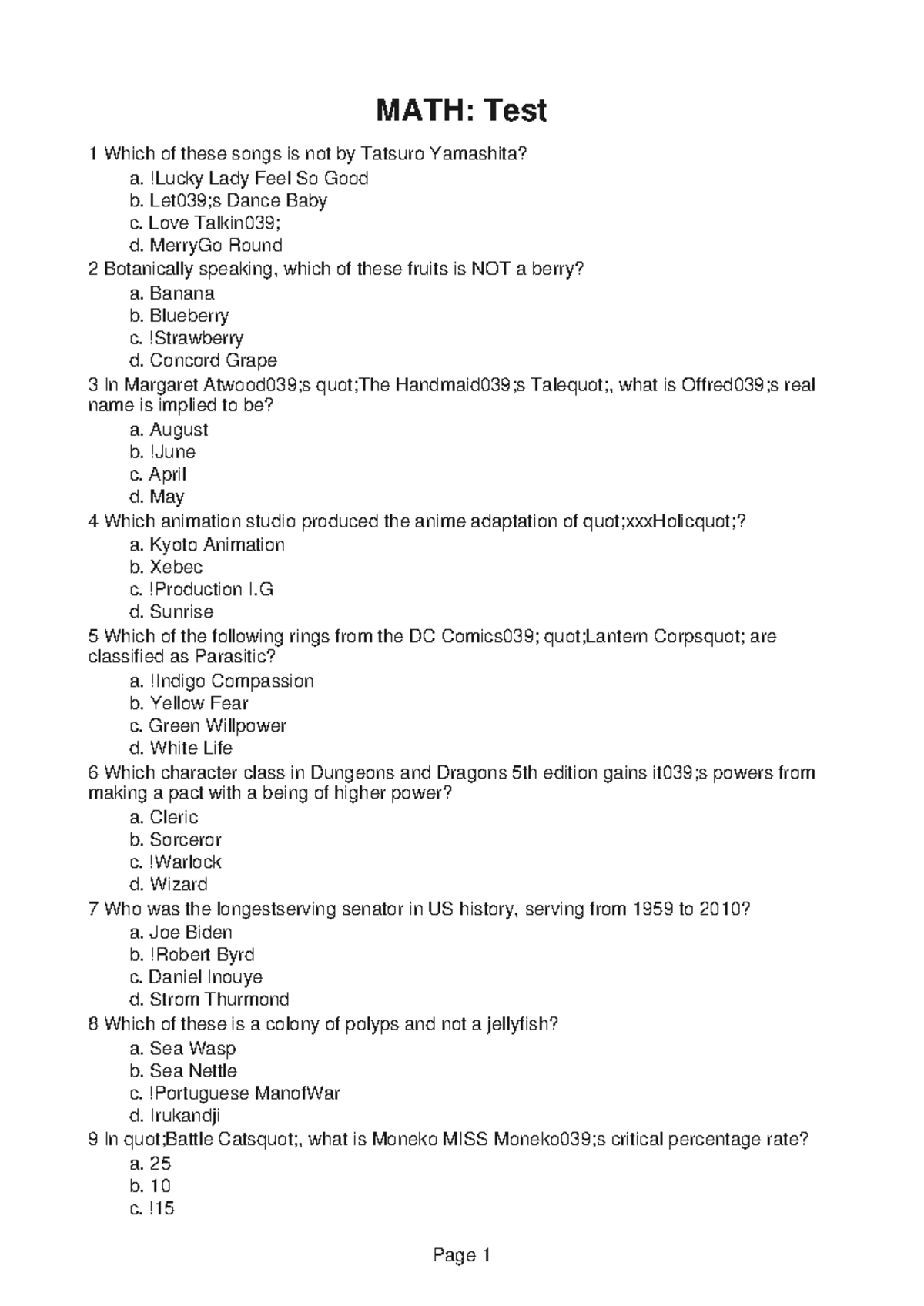 MATH132: Chapter 8 Test Questions and Answers Overview - Studocu