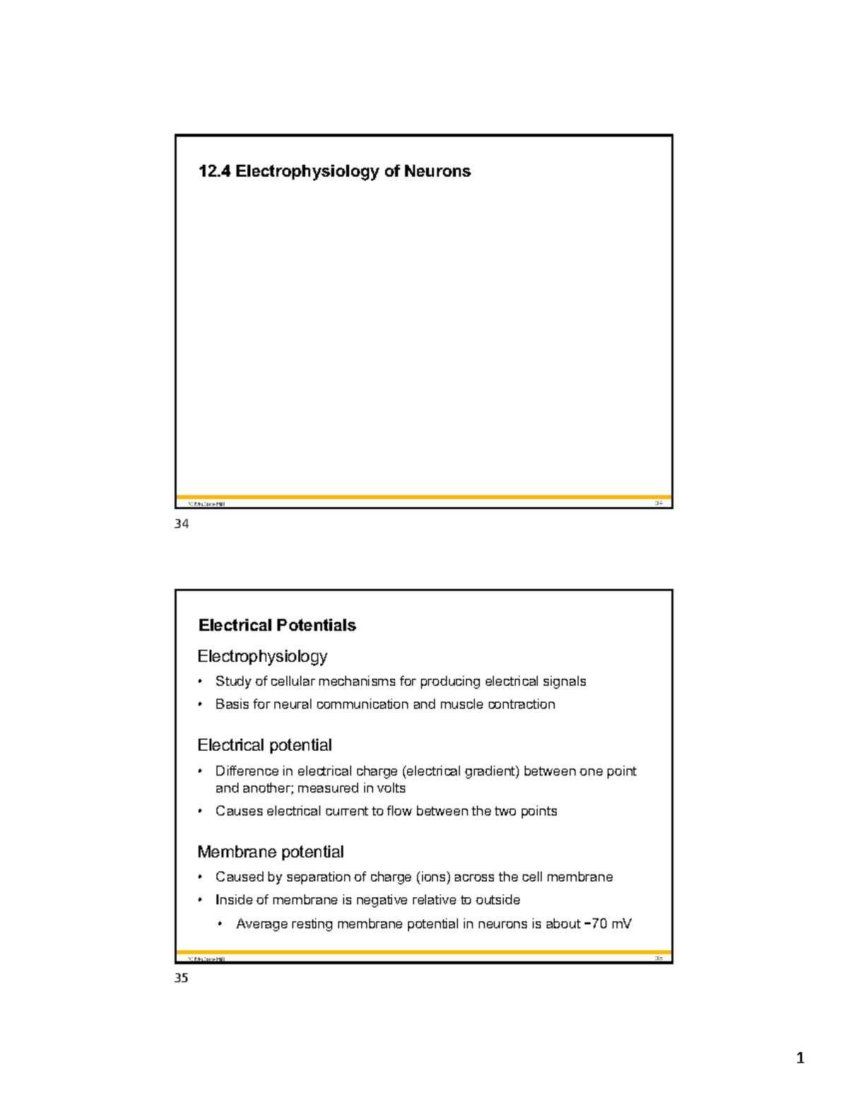 Electrophysiology of Neurons: Action Potentials & Synaptic Transmission ...