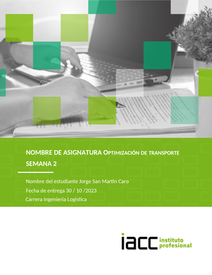 Fica Semana 3 - Logística De Distribución Y Transporte. Semana 4 Fecha ...