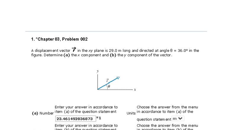 Chapter 03 Homework Problems - Physics 1: Displacement & Vectors - Studocu