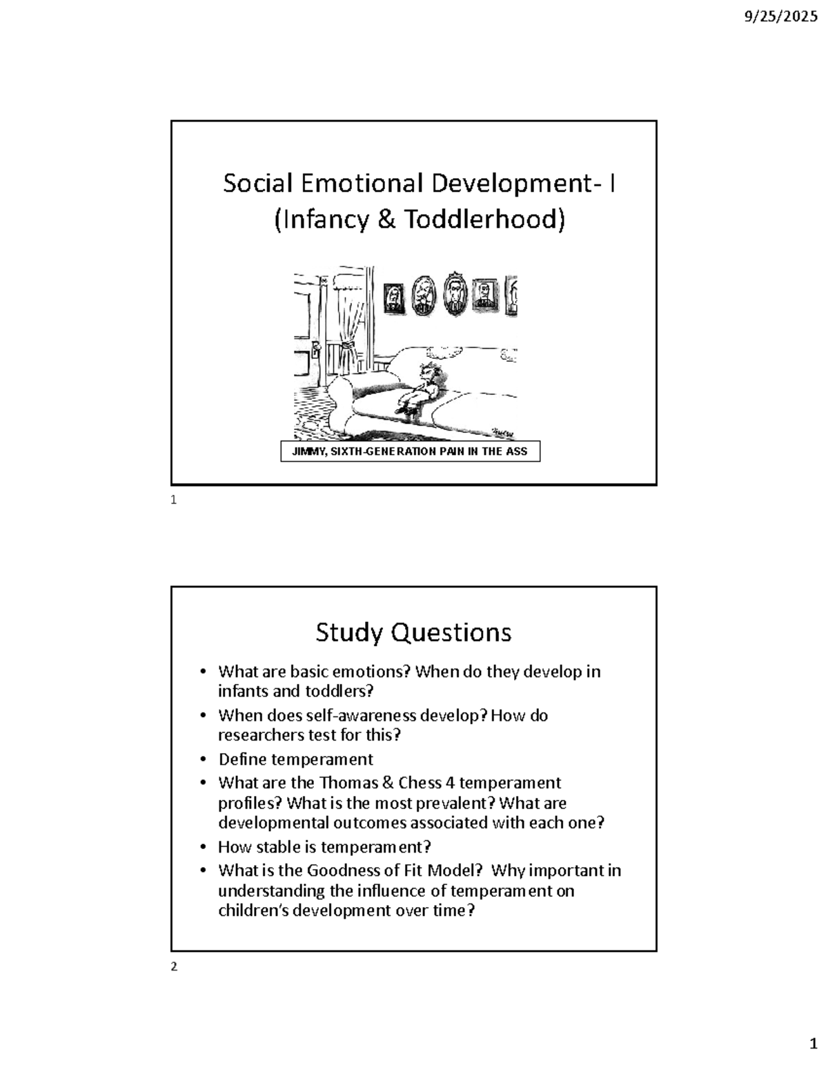 Social Emotional Development I: Infancy & Toddlerhood Study Notes - Studocu