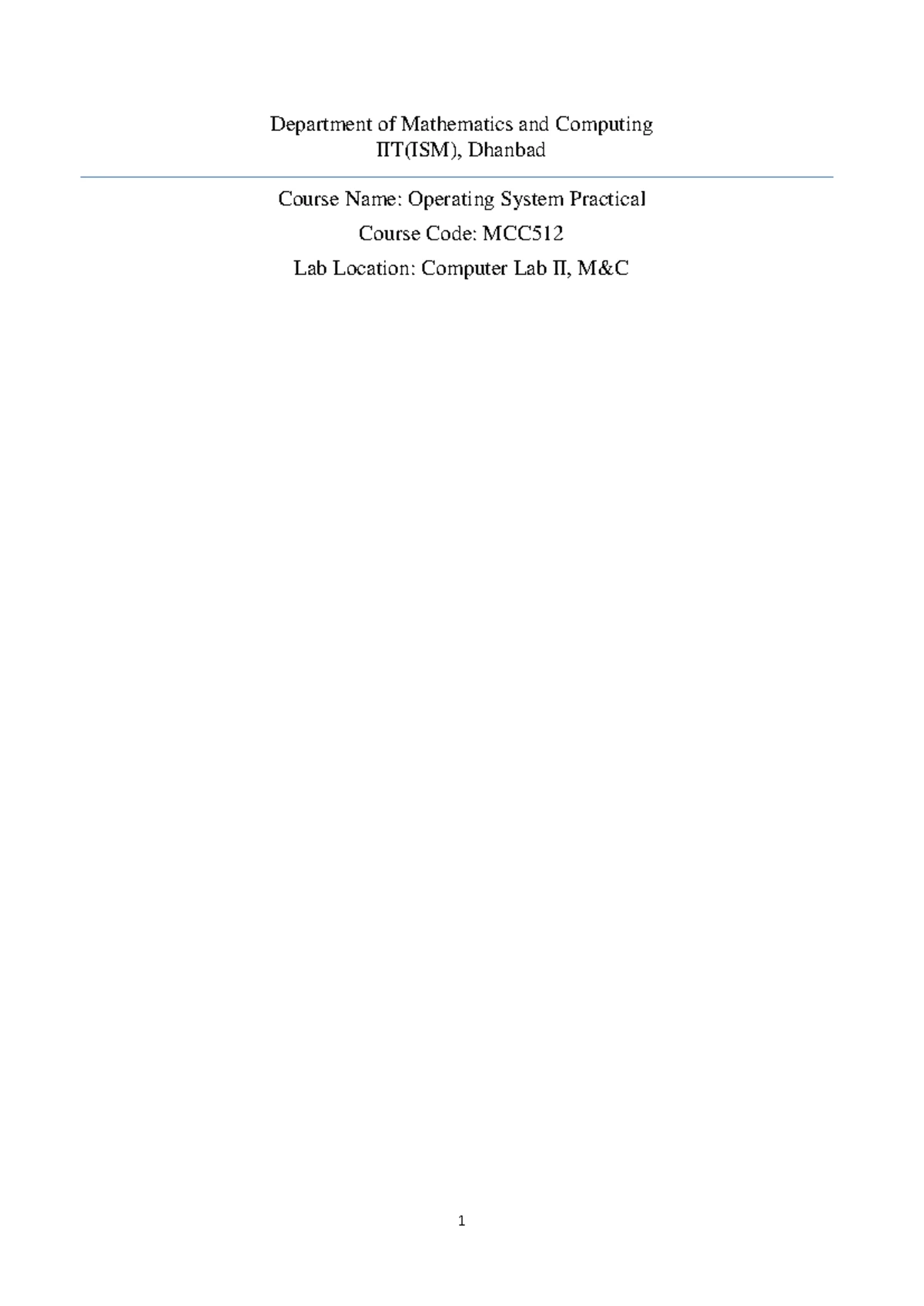 R20 OSLab Manual for Operating Systems (CSE 228) - Semester II - Studocu