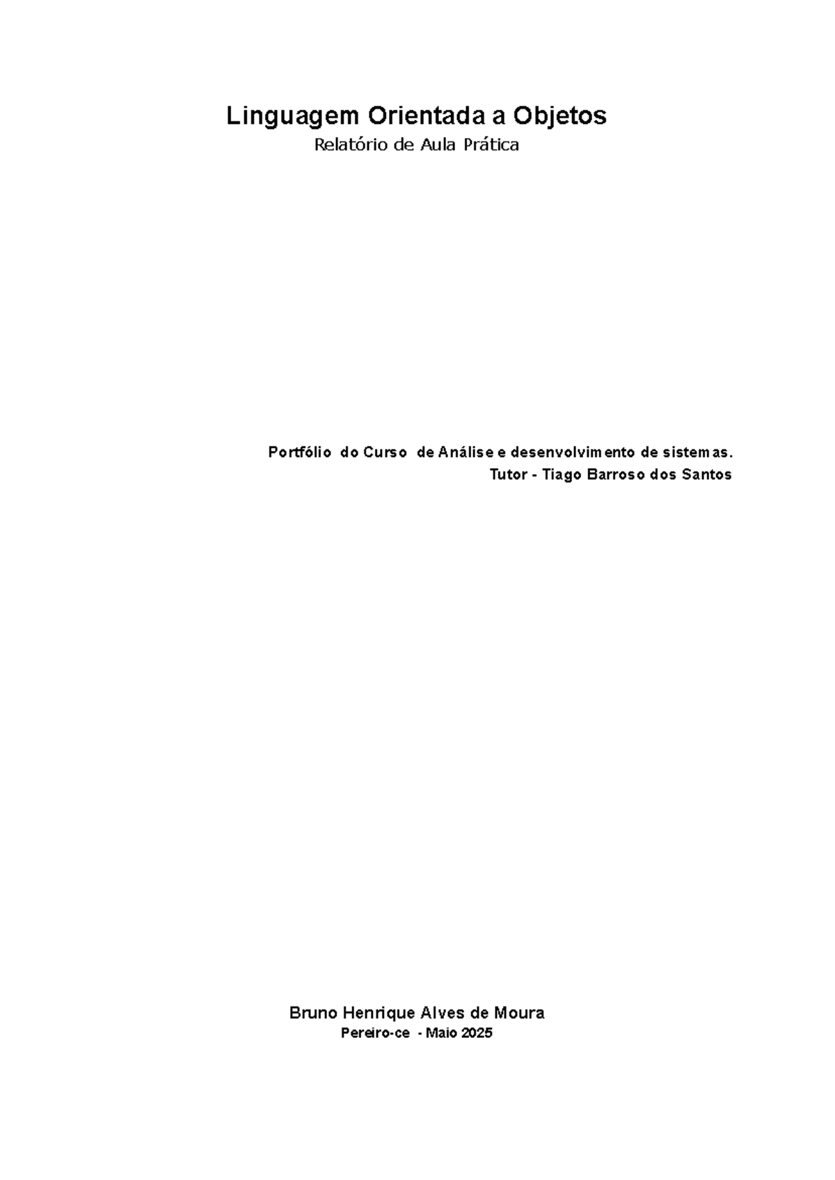 Relatório de Aula Prática - Linguagem Orientada a Objetos (ADP 2025 ...