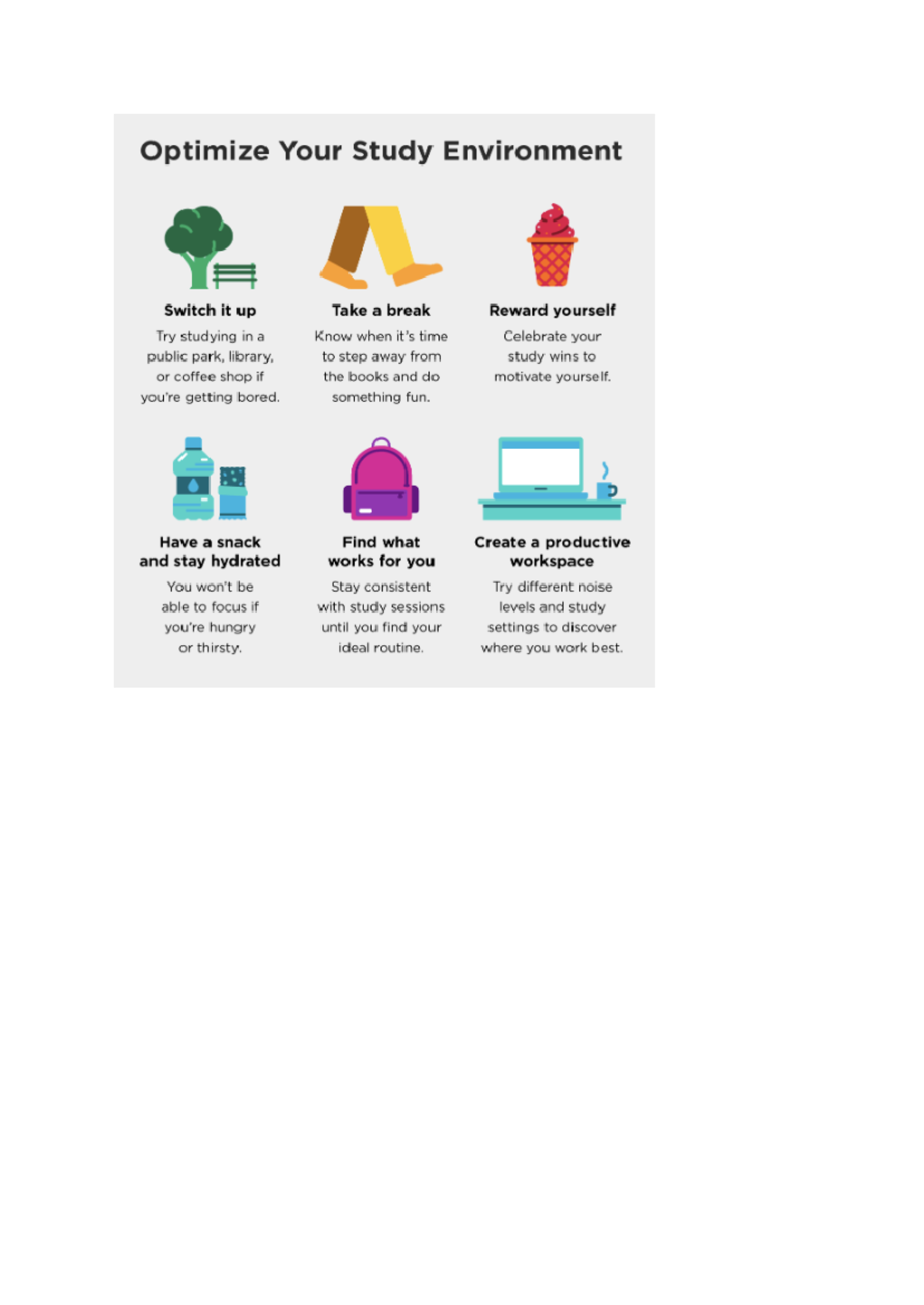 Study Methods for eco101 - Optimize Your Study Environment Switch it up ...