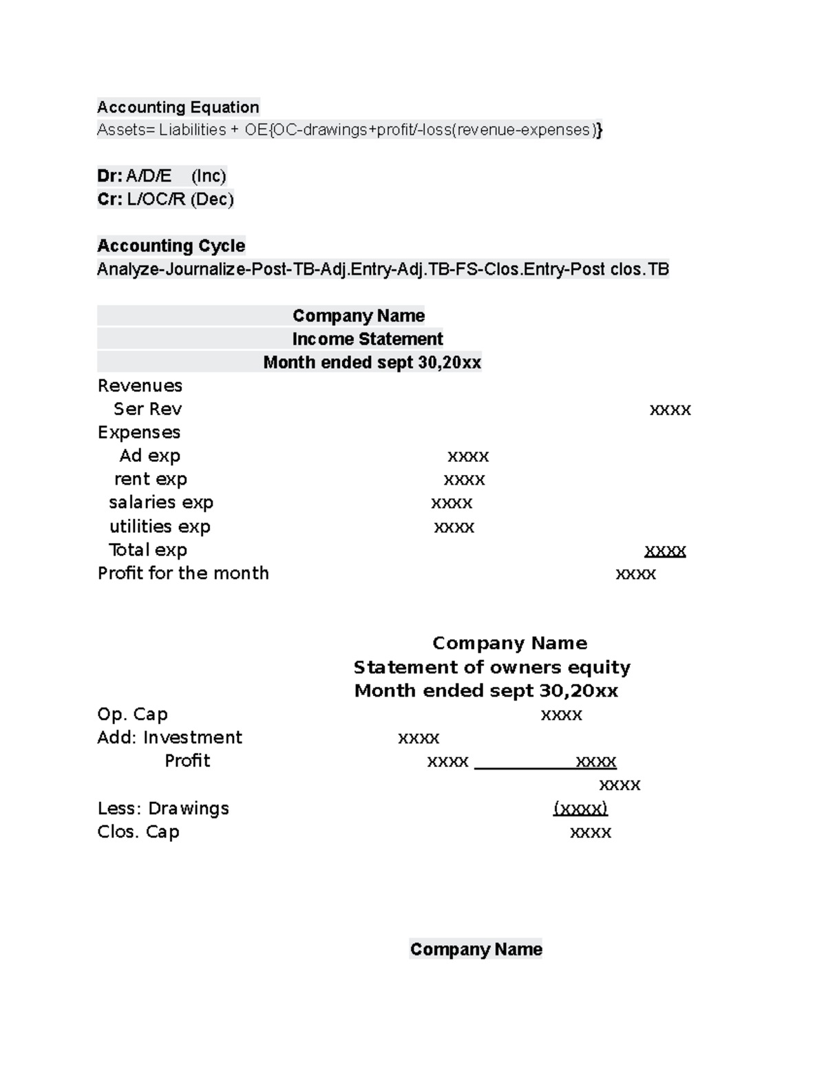 ACC120 notes - Accounting Equation Assets= Liabilities + - Studocu