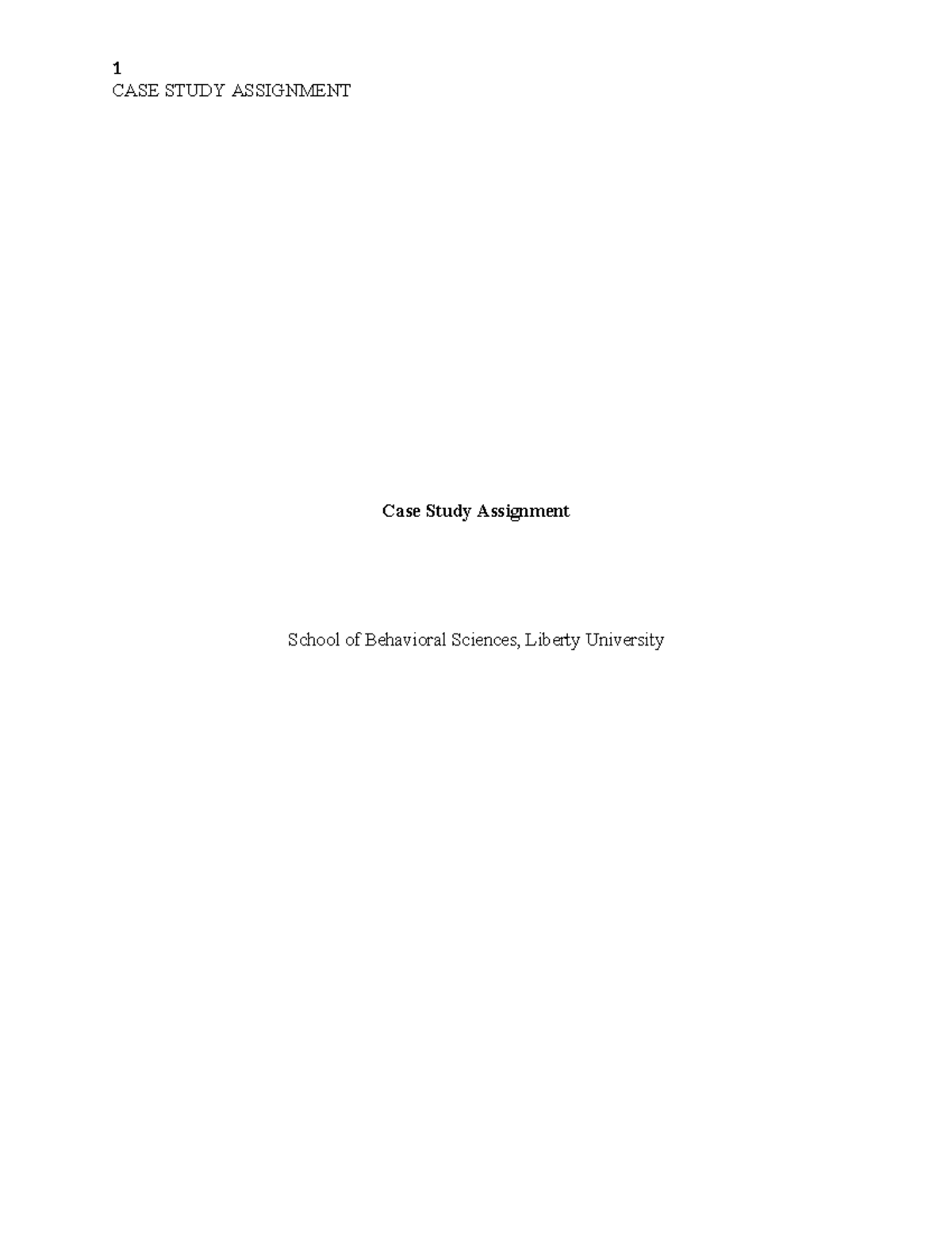 CEFS 546-Case Study Assignment - CASE STUDY ASSIGNMENT Case Study ...