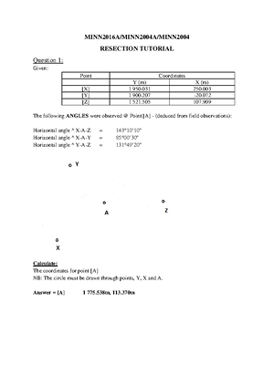 Example 3 Levelling Extra example - Example Figure 1 shows the surface ...