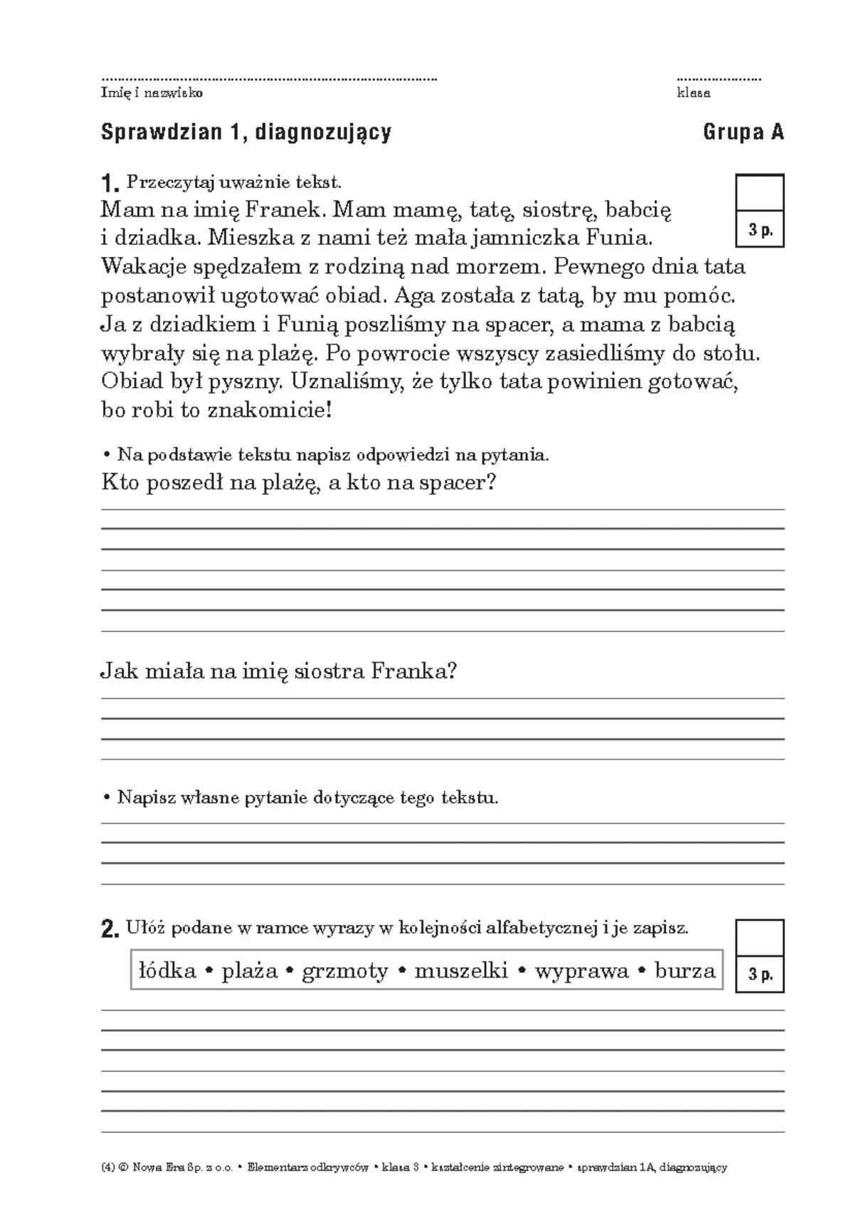 Sprawdzian Z Edukacji Przyrodniczej Klasa 2 www.studocu.com