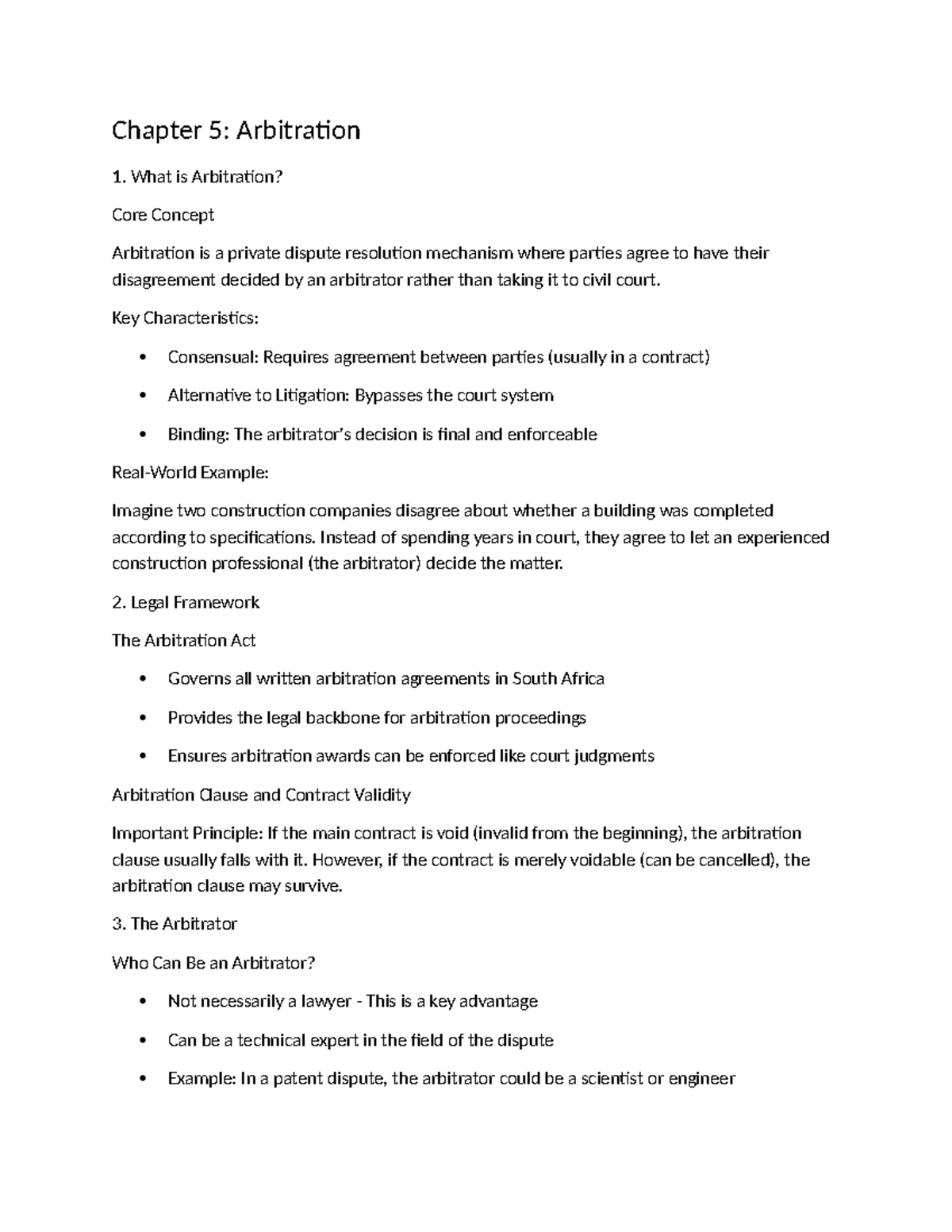 Chapter 5: Arbitration - Understanding Key Concepts and Legal Framework ...