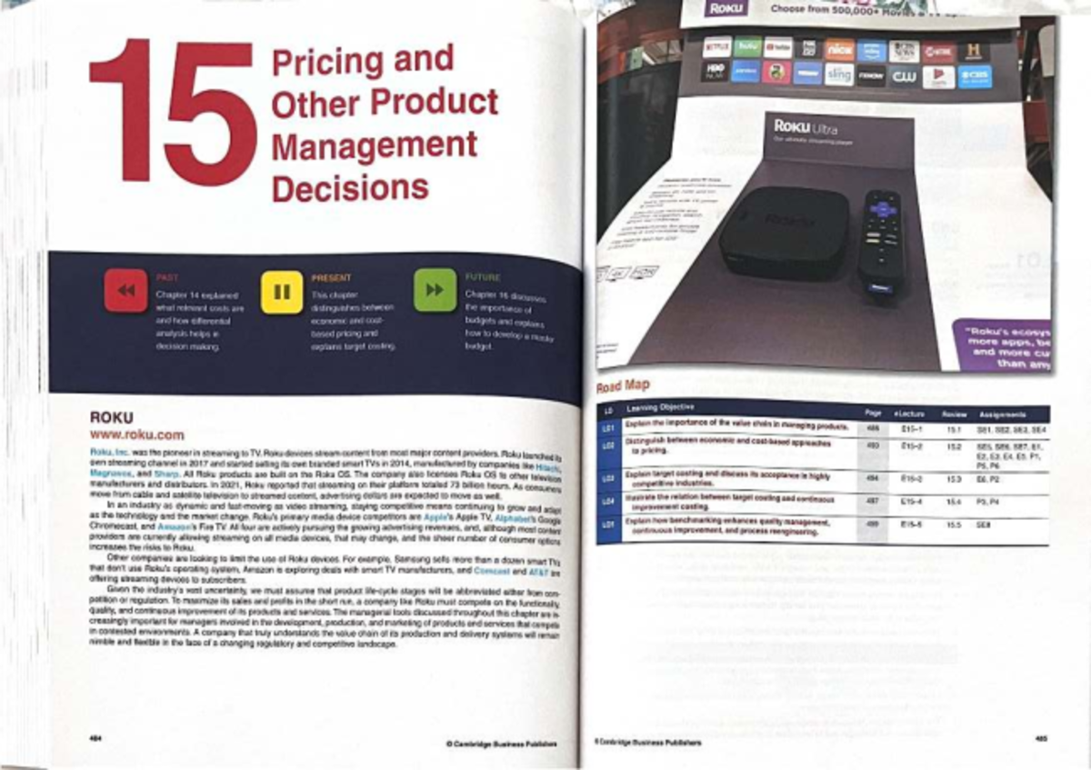 Chapter 15: Pricing and Other Product Management Decisions (ACCT 151 ...