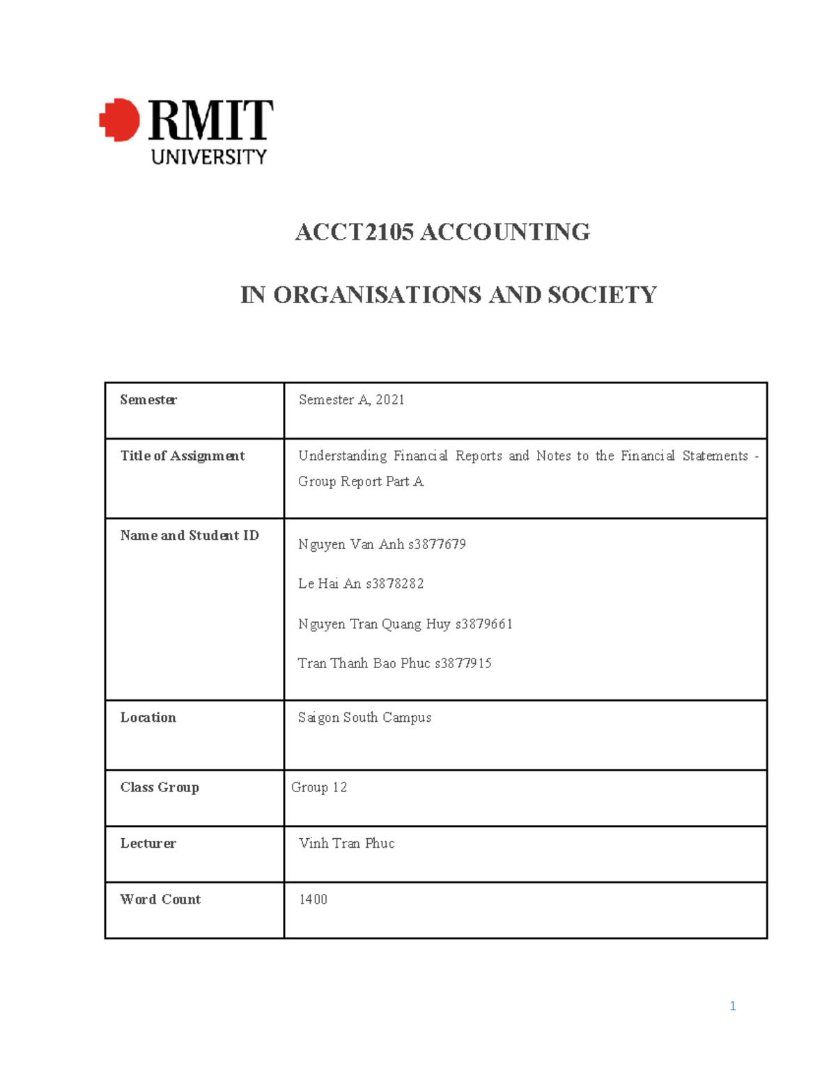 Understanding Financial Reports and Notes to the Financial Statements ...