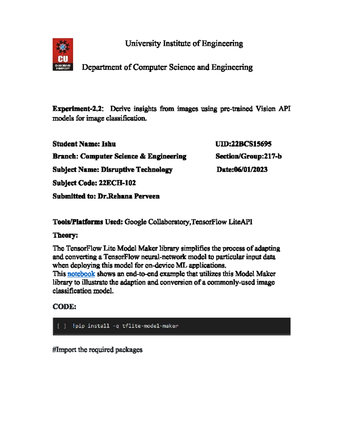 2.2 dt - DISRUPTIVE TECHNOLOGY ASSIGNMENT - Btech Cse - Studocu