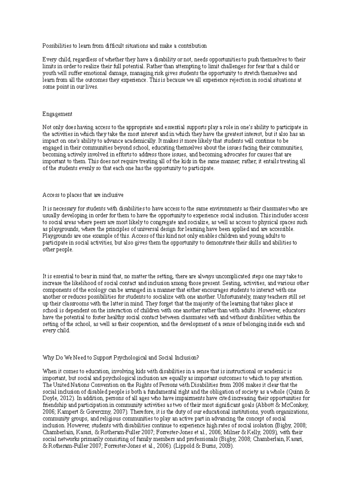 Chapter 11: Enhancing Social & Psychological Inclusion in Students ...