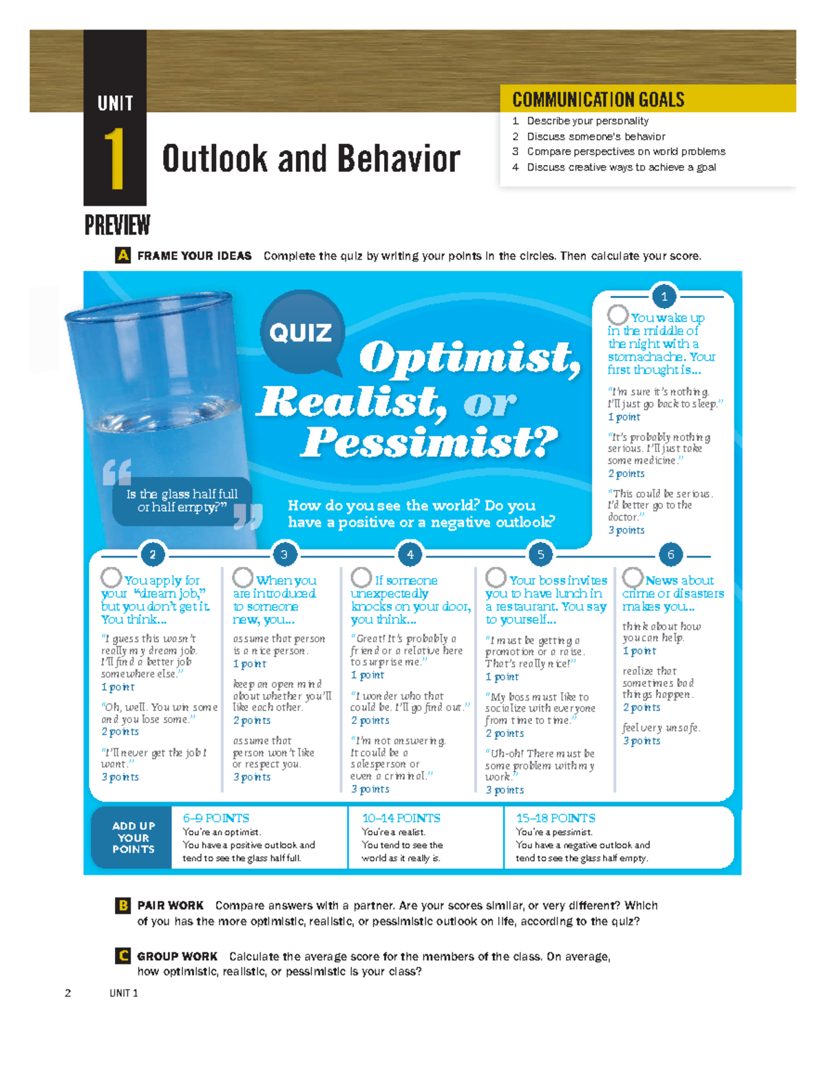 UNIT 1 - Summit 1 - Outlook and Behavior Insights - Document Preview