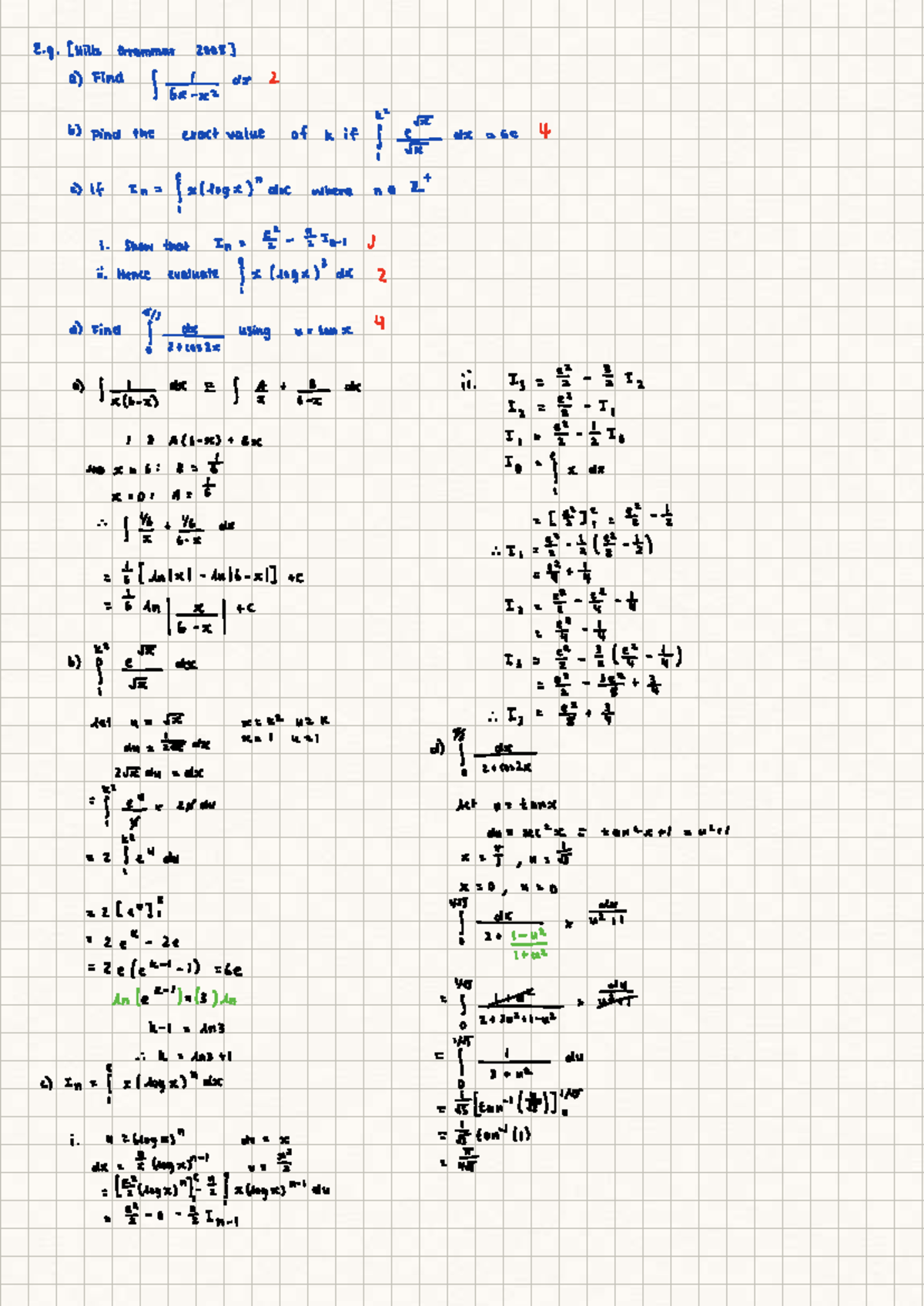 Calculus [4U] - Maths Notes and Problem Solutions - Studocu