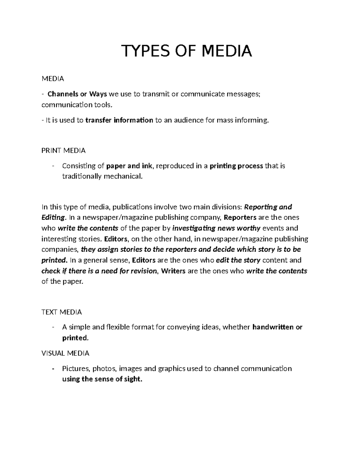 MIL Lesson 3-4: Understanding Types of Media and Communication Channels ...