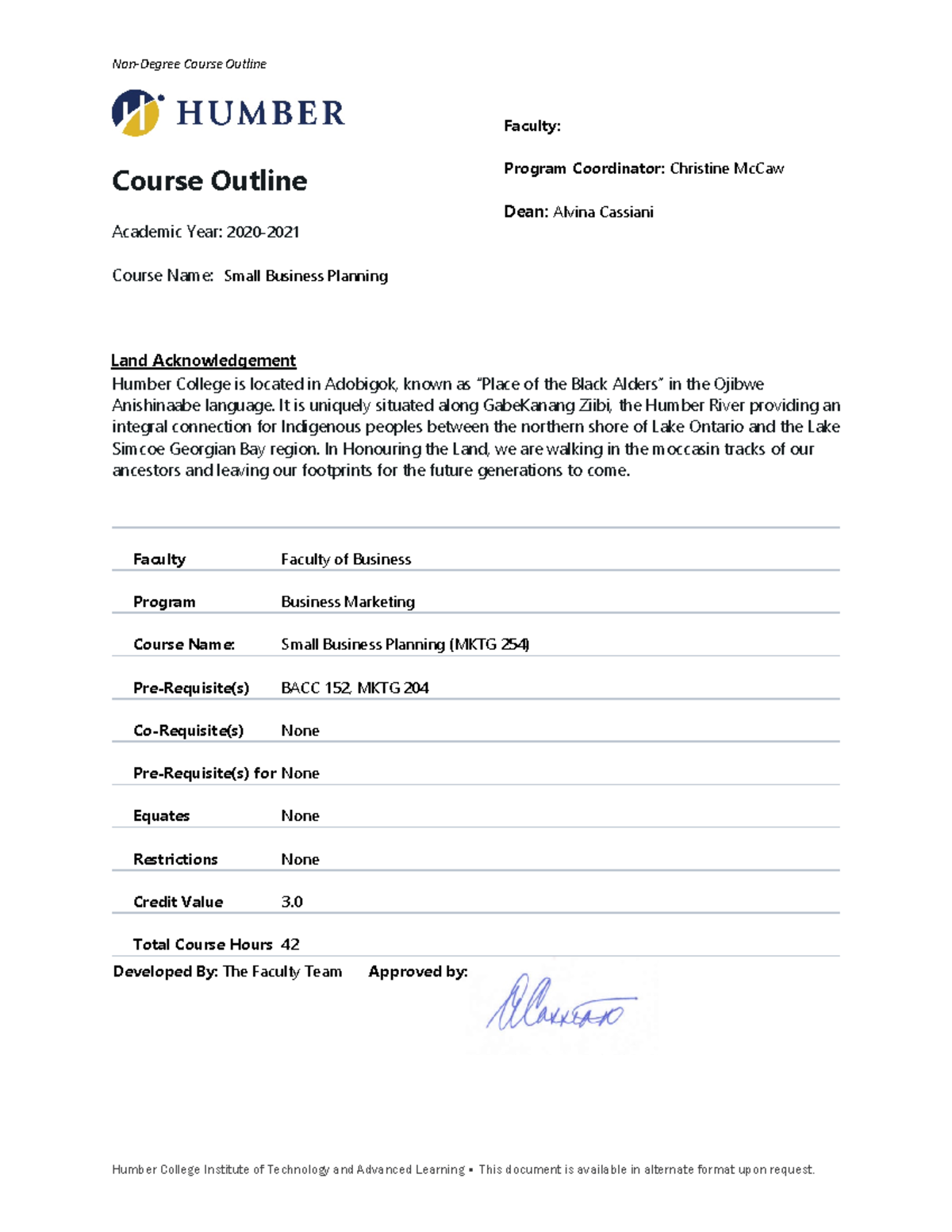 MKTG 254 Small Business Planning Course Outline 2020-2021 - Studocu