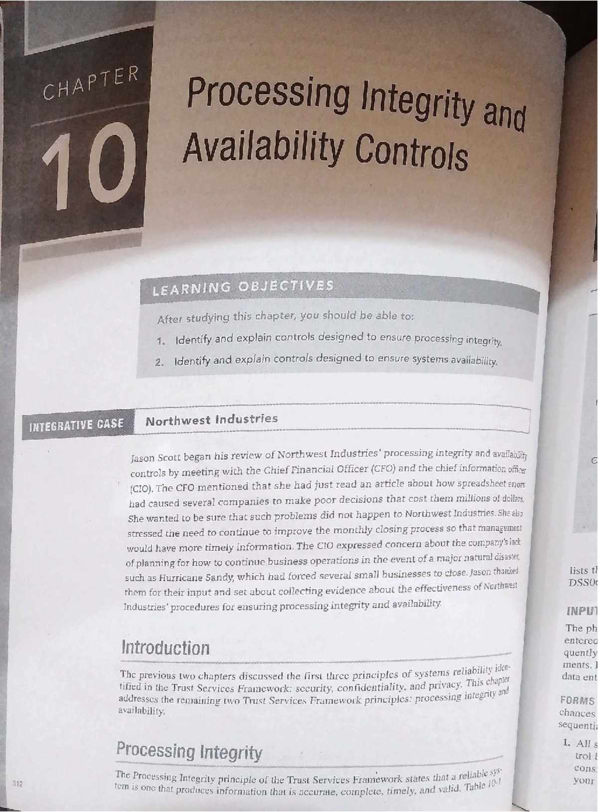 1 B INTEGRATIVE GASE: Processing Integrity & Availability Controls ...