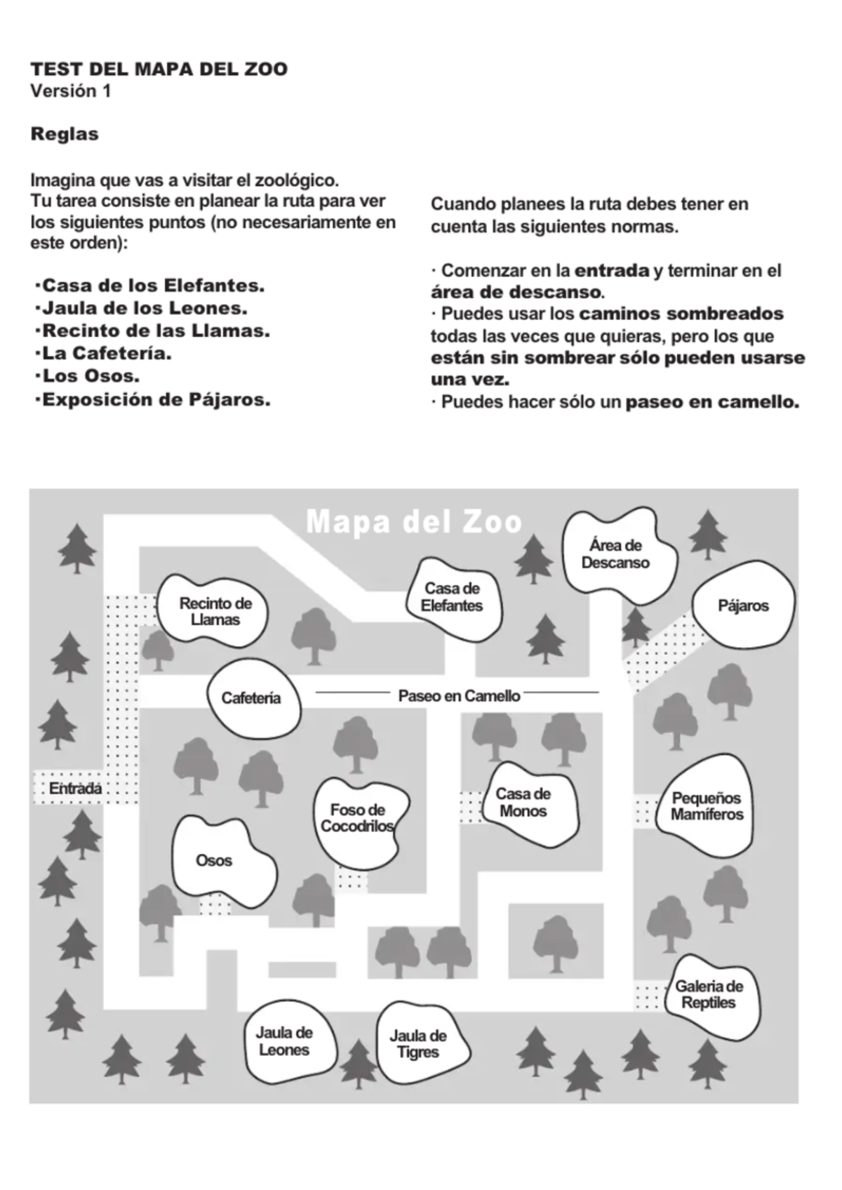 BADS Zoo Maps Test Planificaci n De Ruta En El Zool gico Studocu