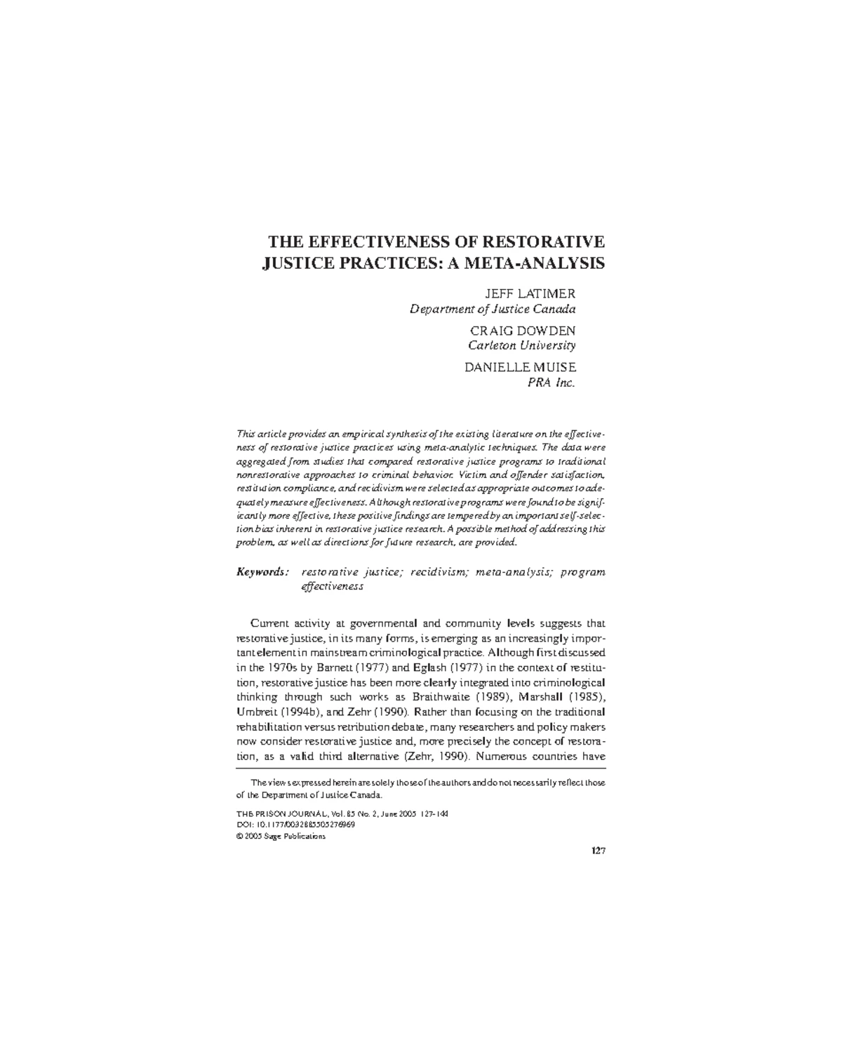 Chapter 7 Working Inside THE Experience OF Correctional Officers ...