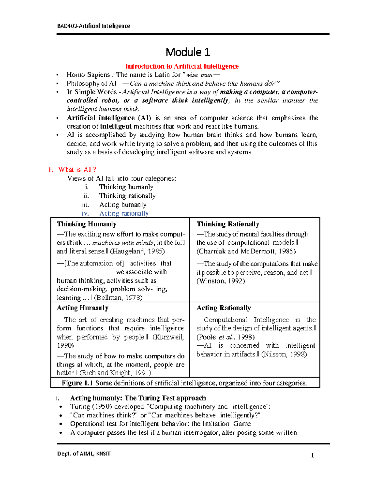 Module 1 - Introduction to AI: Understanding Intelligent Agents and ...