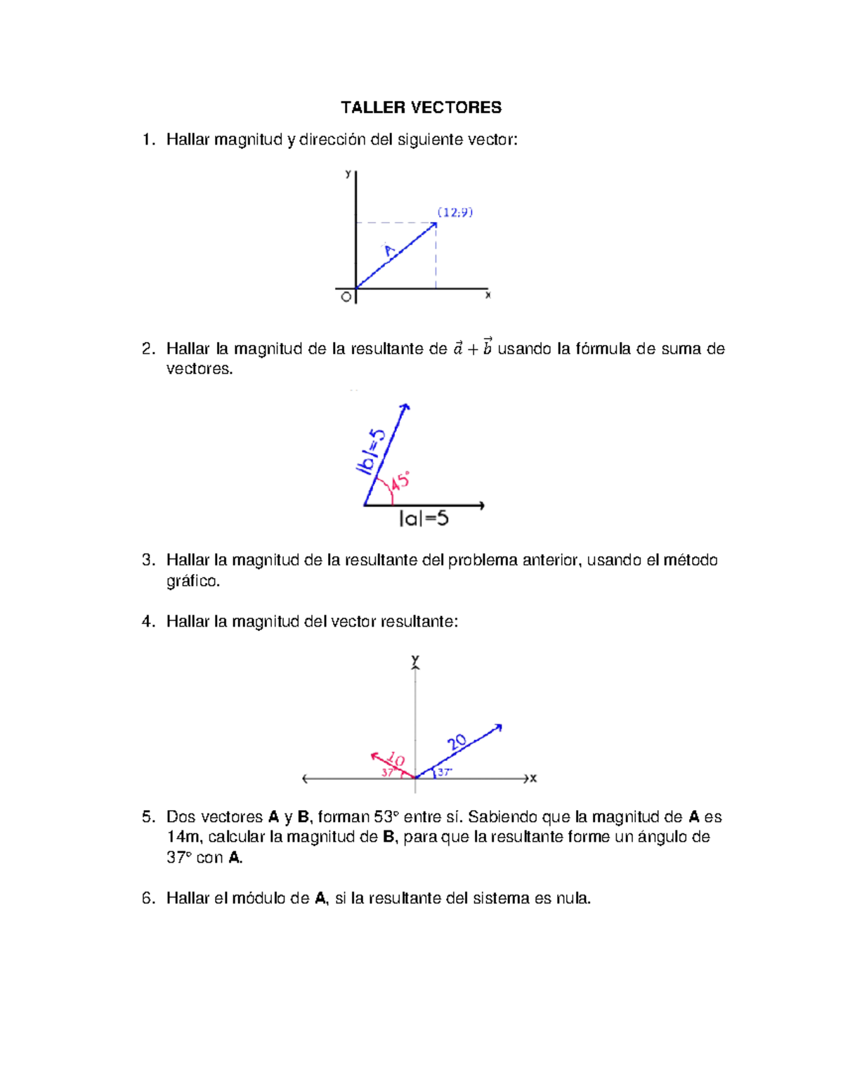 Taller Vectores - Ejercicios y Soluciones Detalladas - Studocu