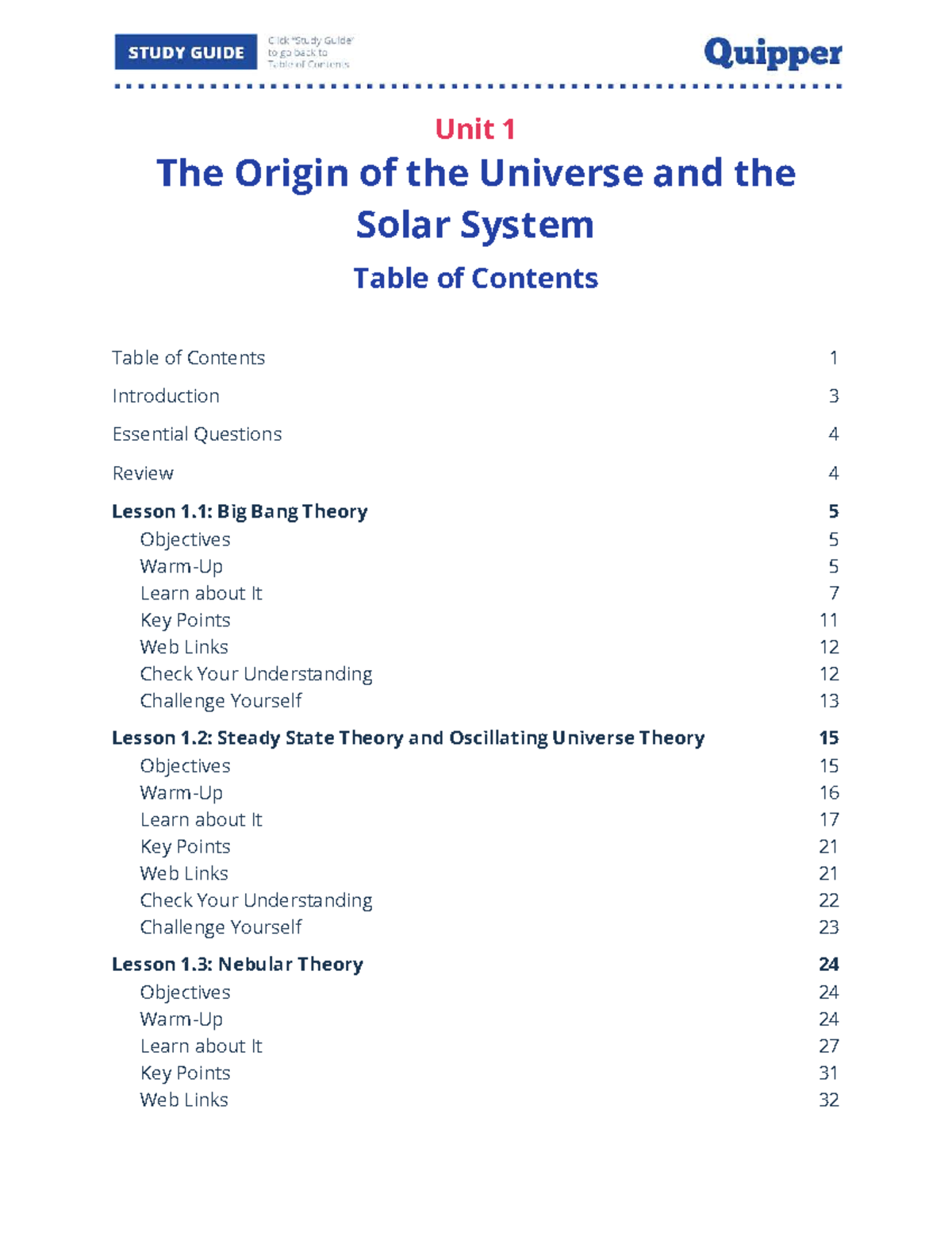 Earth Science SHS Unit 1: The Origin of the Universe & Solar System ...
