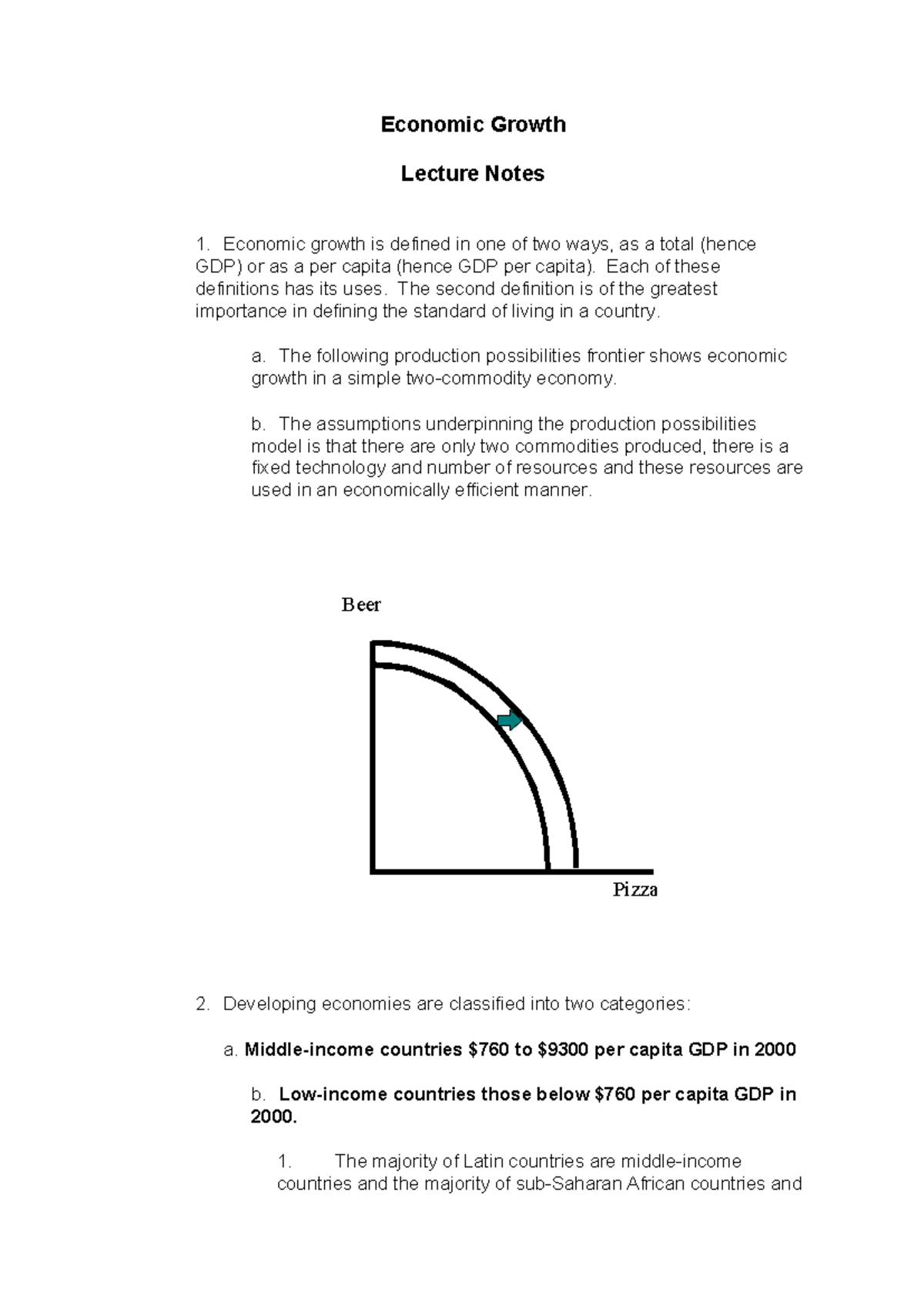 Economic Growth & Unemployment: Lecture Notes (ECO 101) - Studocu