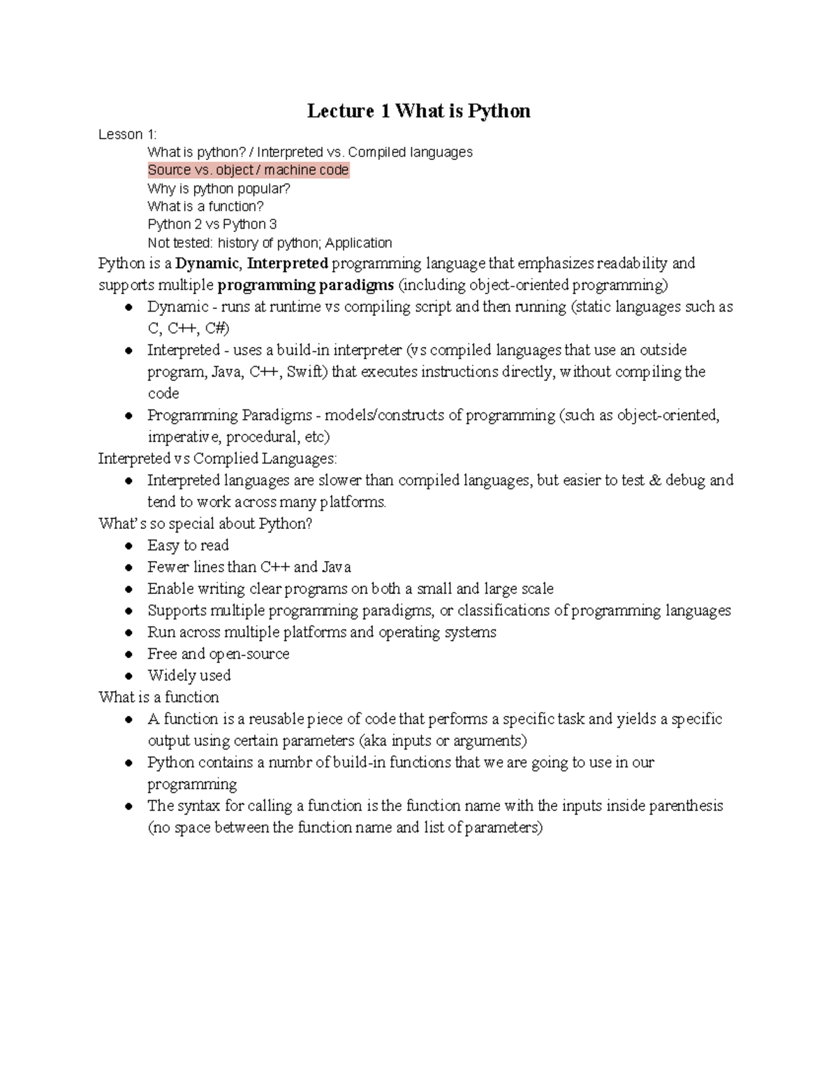 Python Midterm Study Notes: Key Concepts & Functions - Studocu