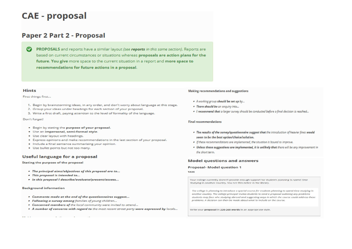 CAE Proposal Paper 2: Recommendations for Studying Abroad Challenges ...