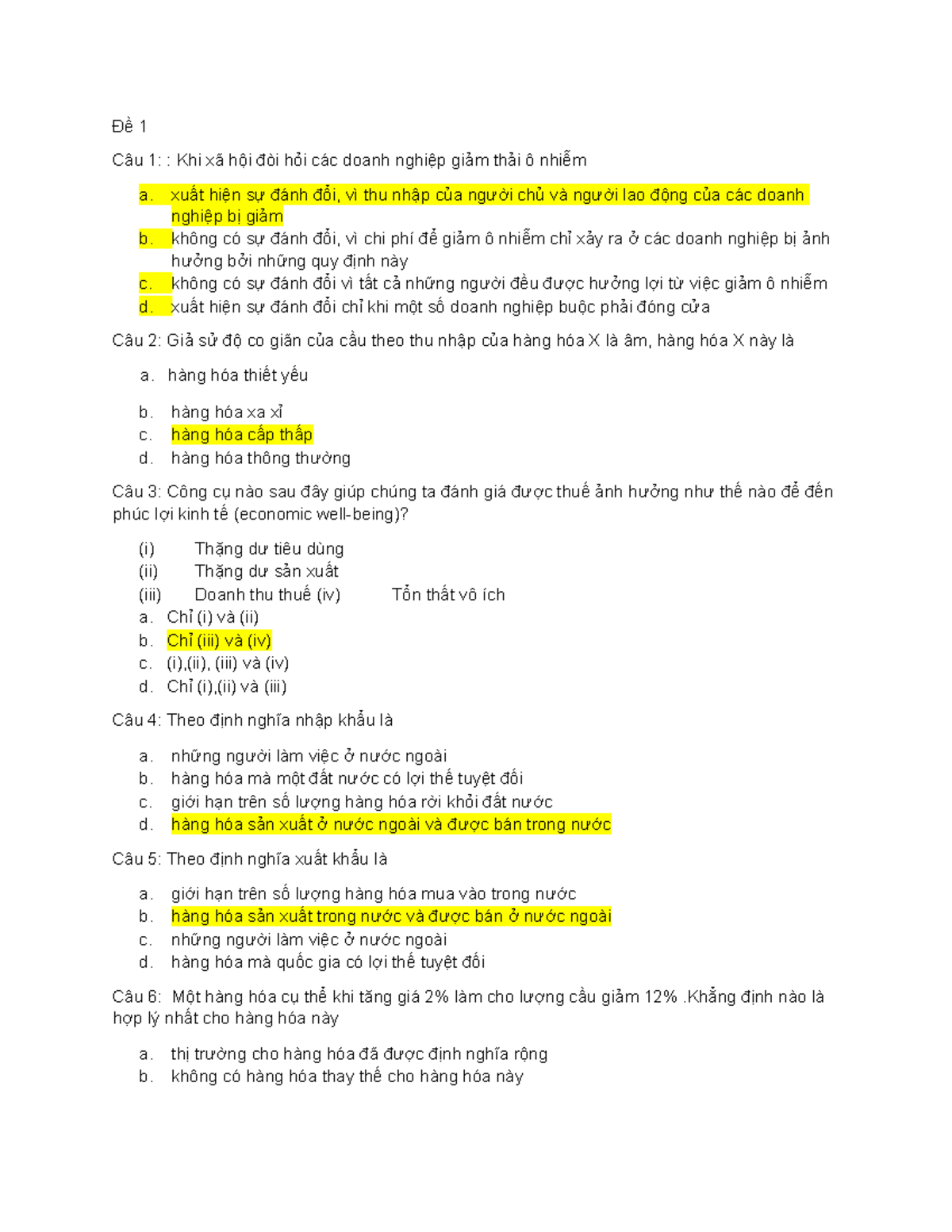 Tài liệu - Chapter 1: Intro to Consumer Behavior - Exam Questions - Studocu