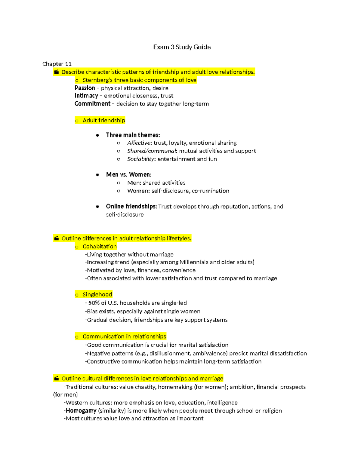 Final Exam Study Guide: Adult Development and Aging (PSY 289) - Exam 3 ...