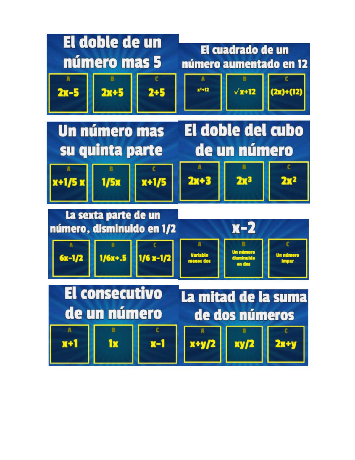 Juegos de Lenguaje Común a Algebraico - IEI - Studocu