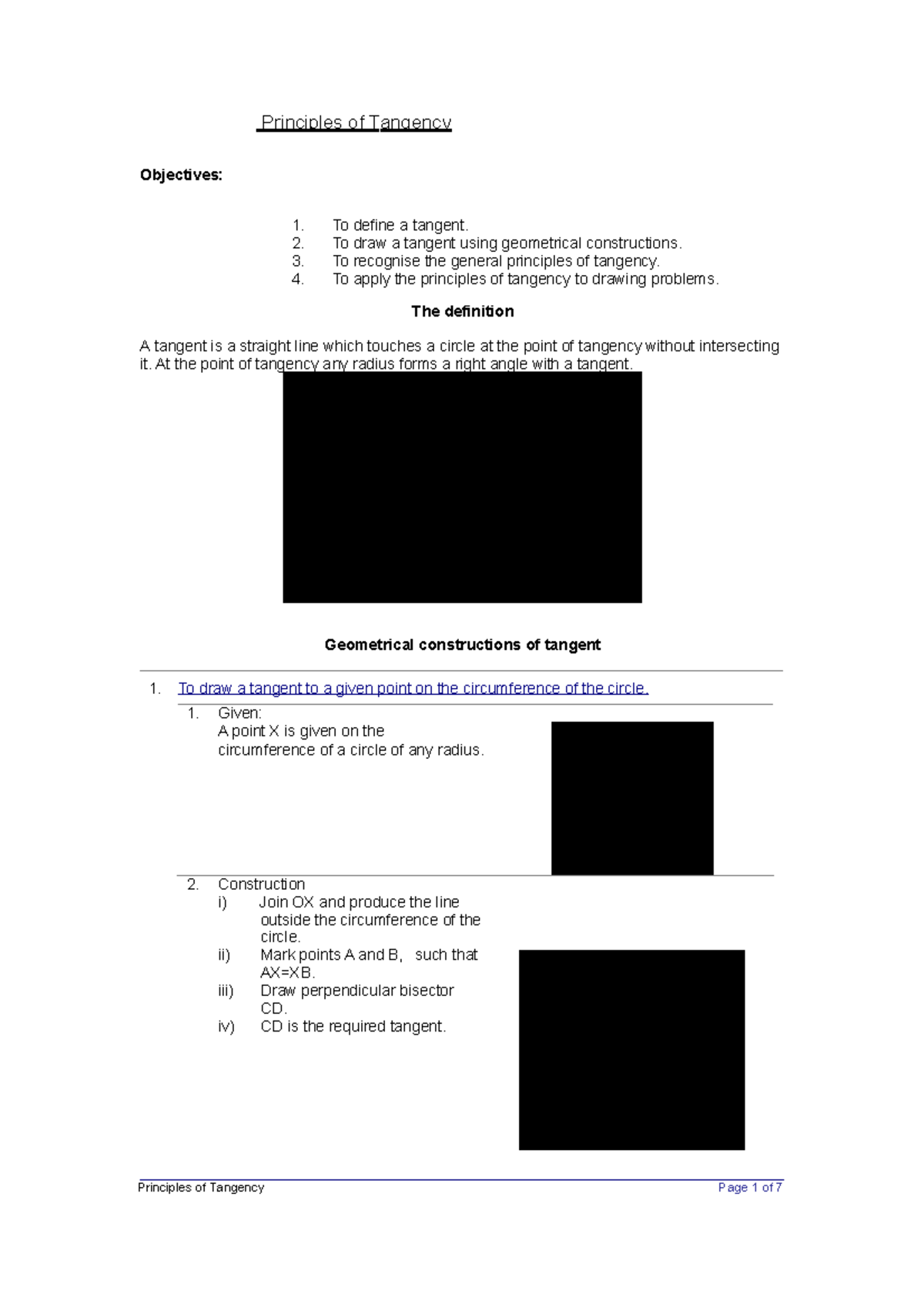 2- Principles of Tangency: Geometrical Constructions and Applications ...