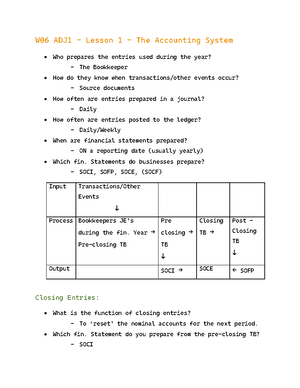 Accounting Basics Class Notes - SOME FUNDAMENTAL QUESTIONS What is ...