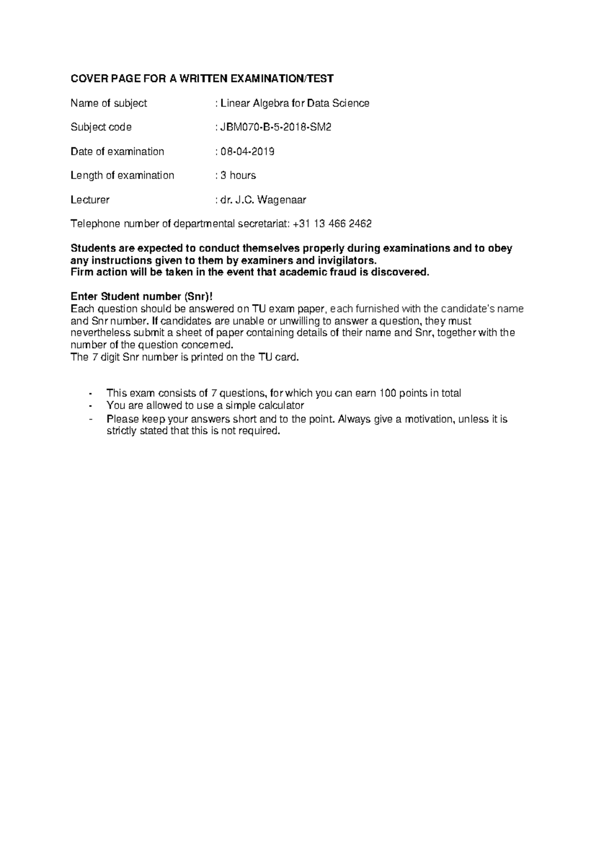 JBM070-B-5-2018-SM Final Exam - Linear Algebra for Data Science 2019 ...