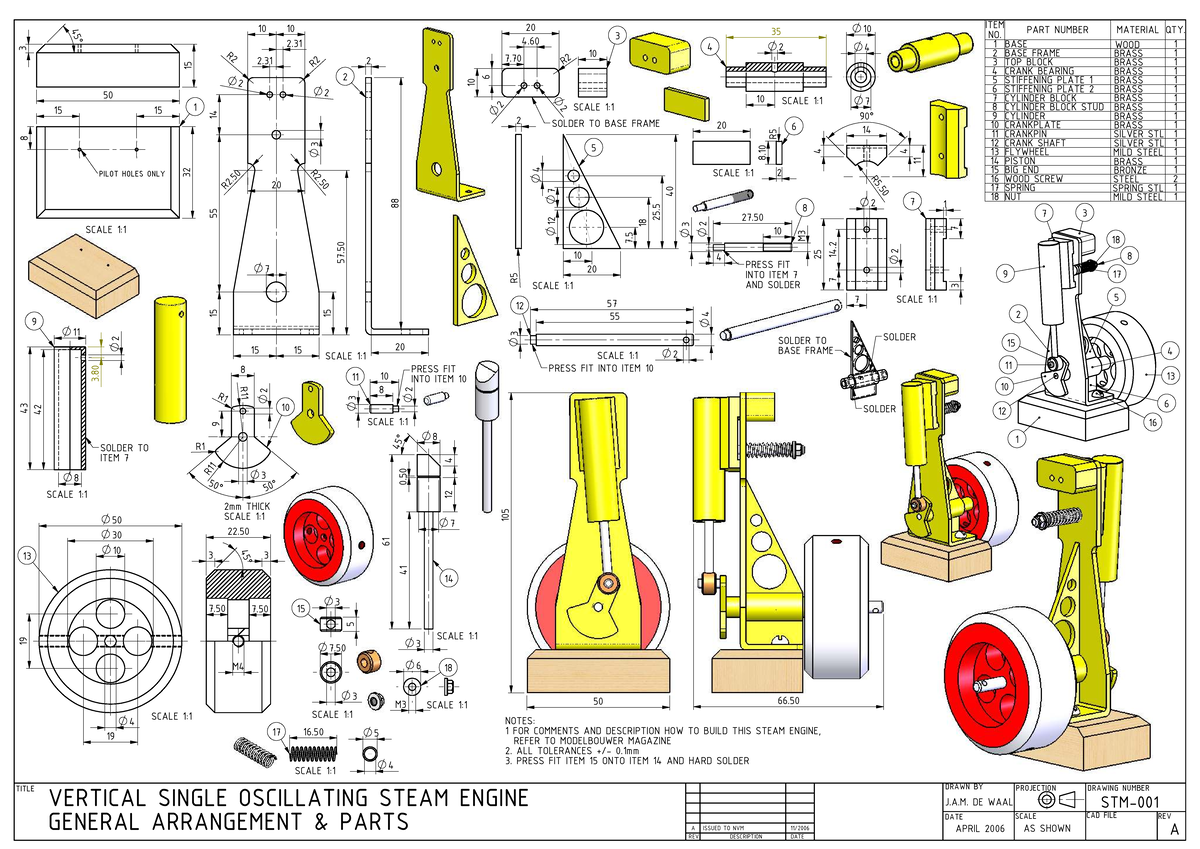 Vertical Oscillating Steam Engine Assembly Guide (M3) - Studocu
