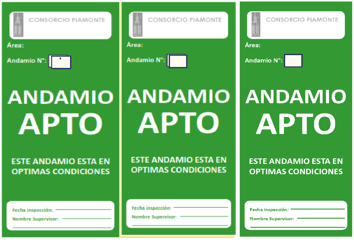 Tarjeta de Andamios: Inspección y Recomendaciones - Document Preview